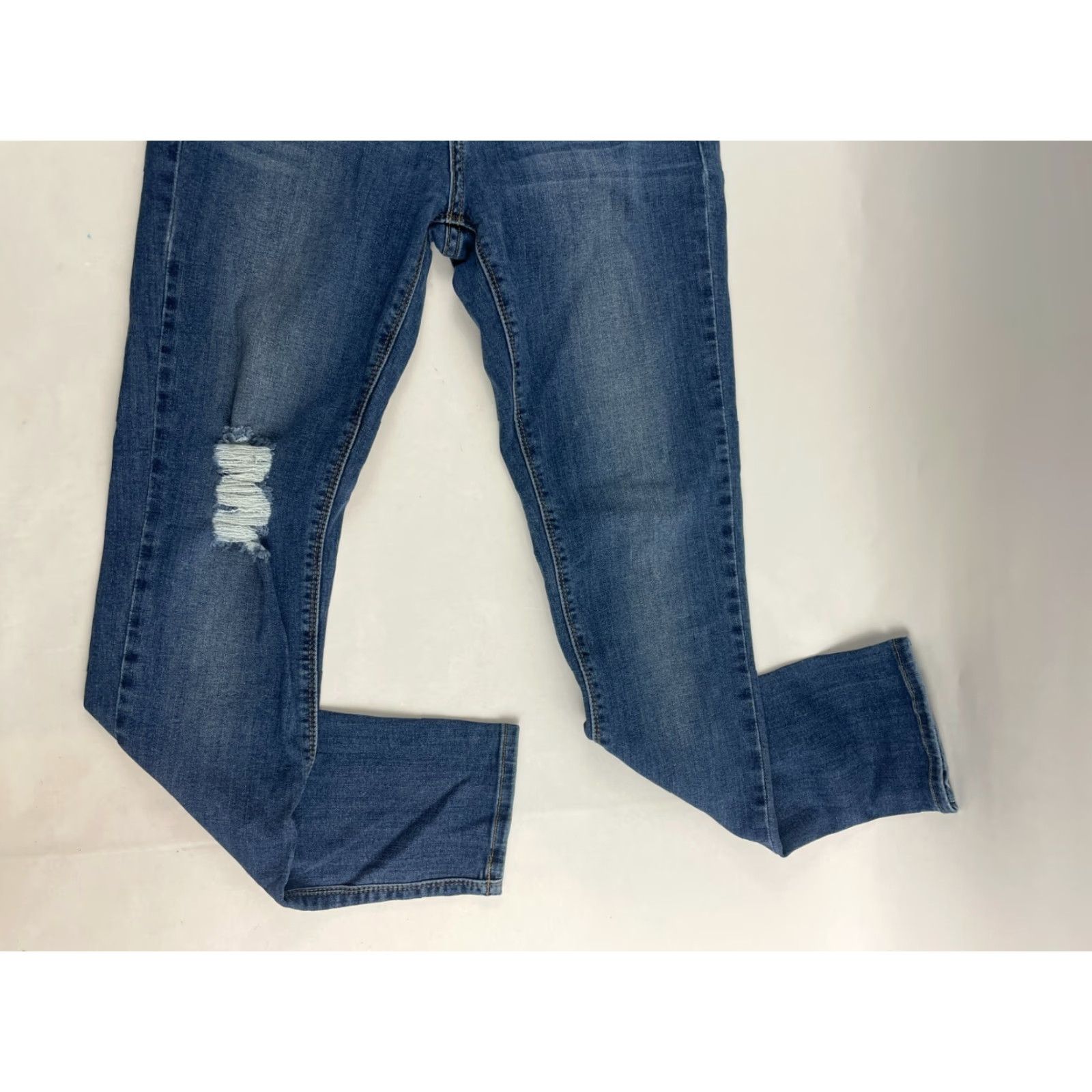 Denime JUST BLACK Jeans Women's 27 Blue Denim Skinny Mid Rise Distressed Pockets Size 27" / US 4 / IT 40 - 4 Thumbnail