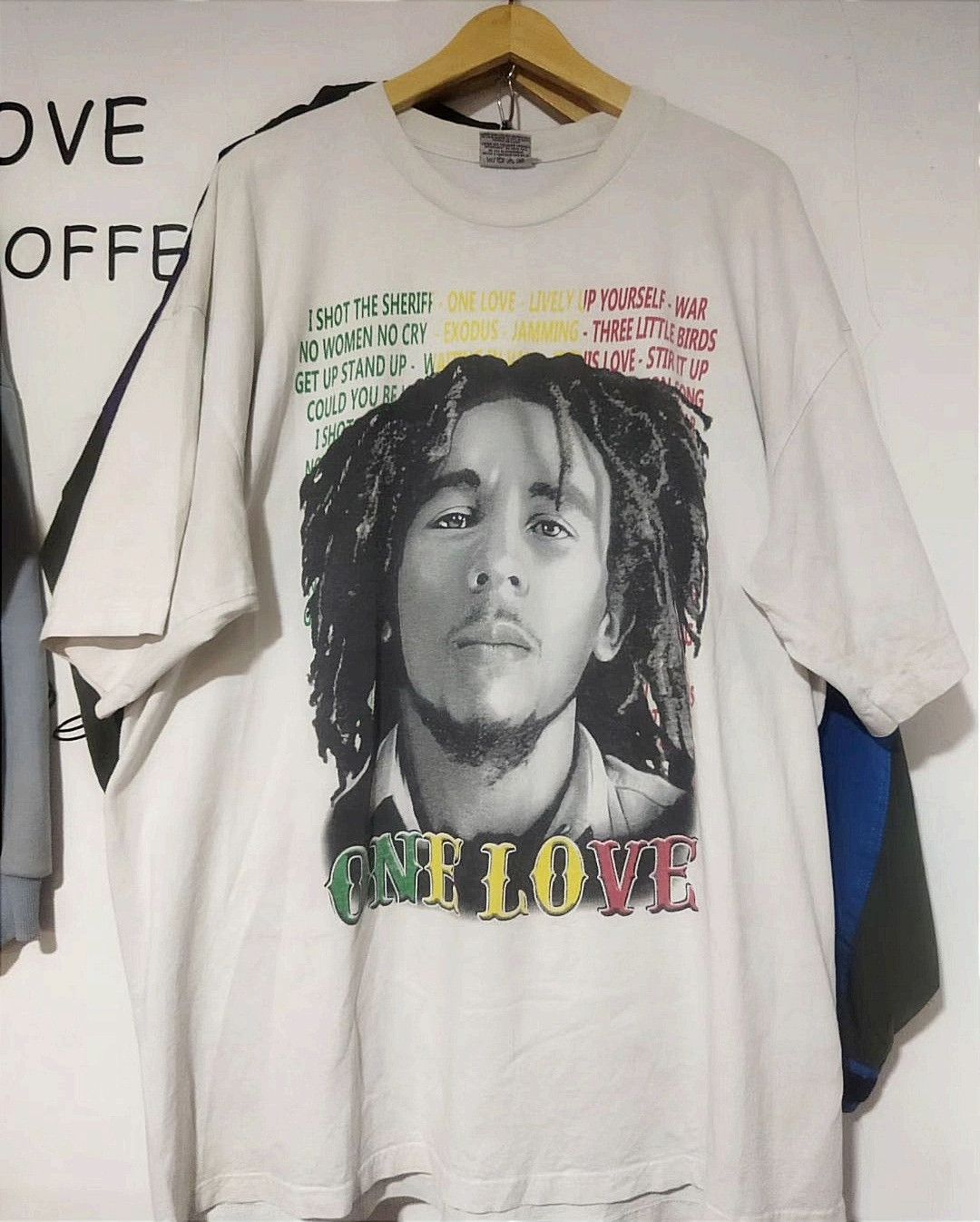 Bob Marley Vintage Pro Super Heavy “ONE LOVE” BOB MARLEY Tee Shirt RARE Size US XXL / EU 58 / 5 - 1 Thumbnail