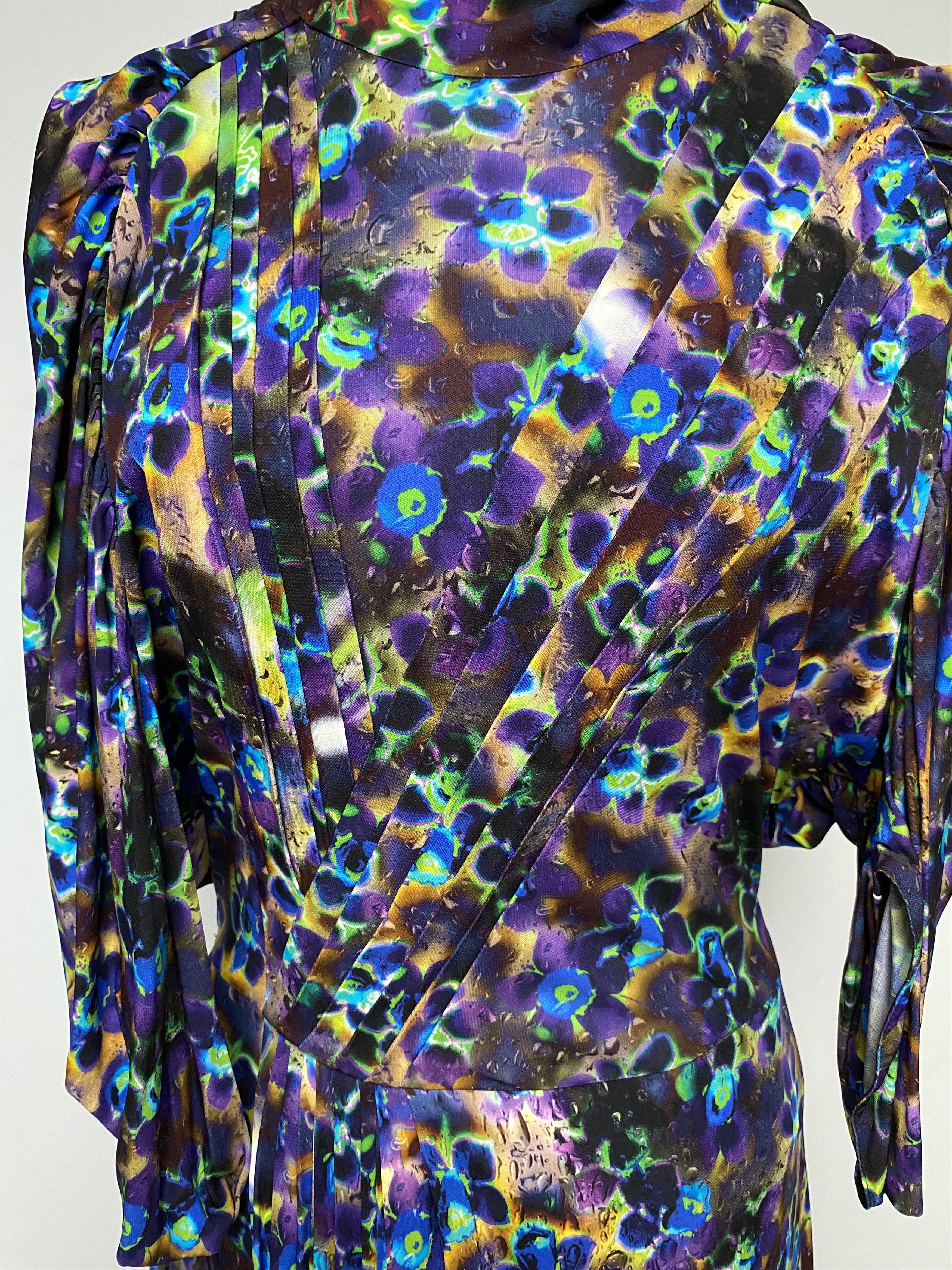 Prada PRADA Floral Print Full-length evening dress Size XXS / US 00 / IT 34 - 2 Thumbnail