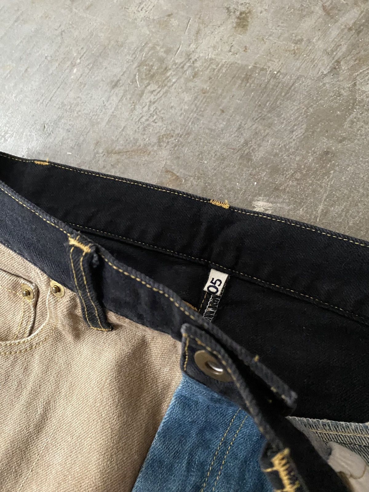 Japanese Brand Khoki Denim Patchwork Jeans Kapital Sillage Kiko Kostadinov Size US 34 / EU 50 - 6 Thumbnail