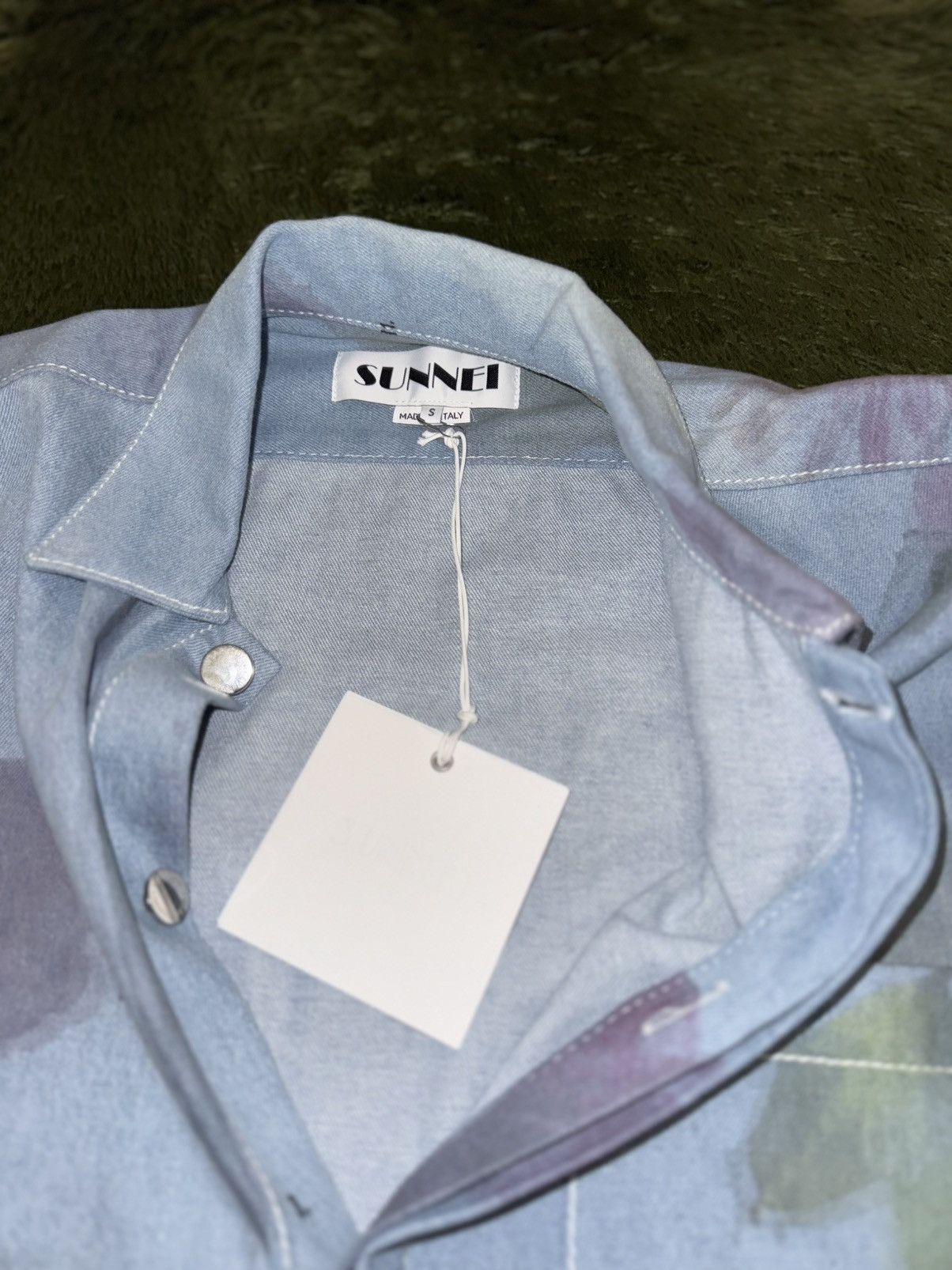 Sunnei [S] SUNNEI Floral Printed Relaxed Fit Denim Shirt Jacket Size US S / EU 44-46 / 1 - 5 Thumbnail