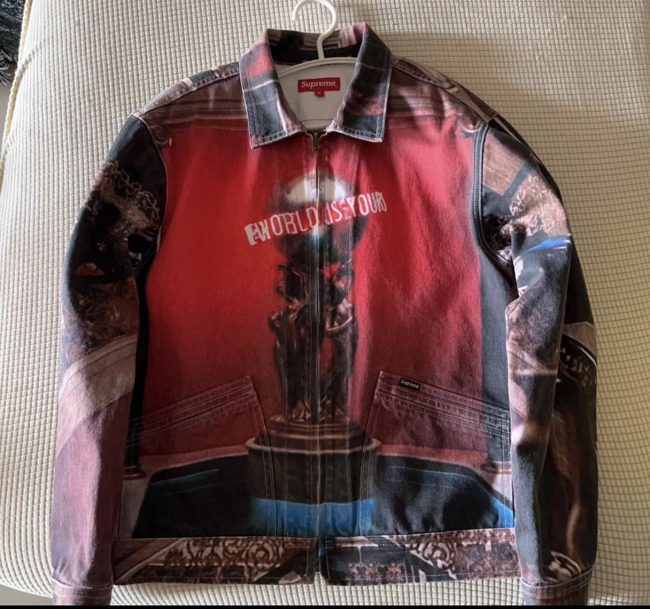 Supreme Scarface The World Is Yours Denim Jacket 'Multi' | Multi-Color | Men's Size M