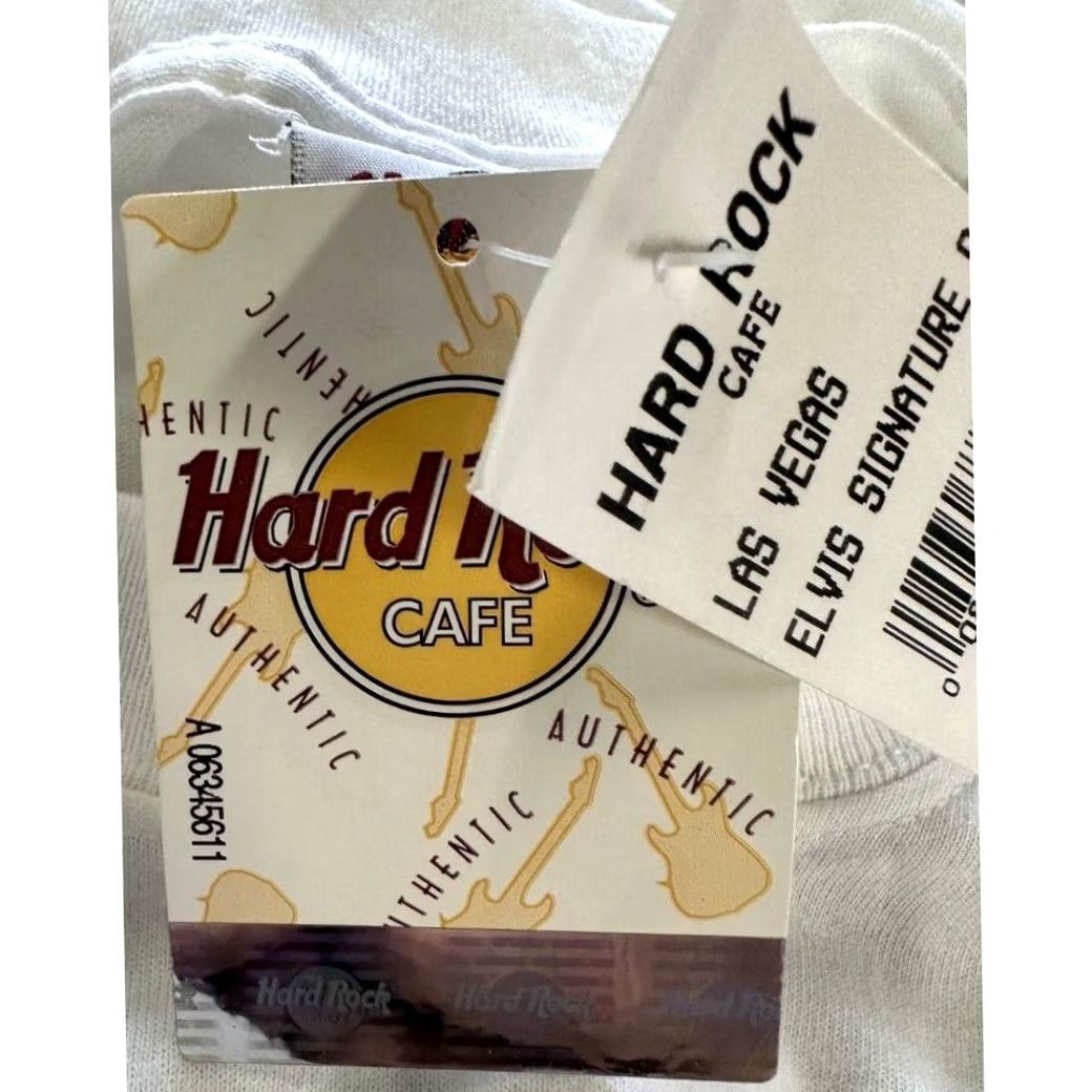 Hard Rock Cafe VINTAGE Hard Rock Cafe T-Shirt Unisex Small White Elvis Signature Series Tee NEW Size US S / EU 44-46 / 1 - 6 Thumbnail