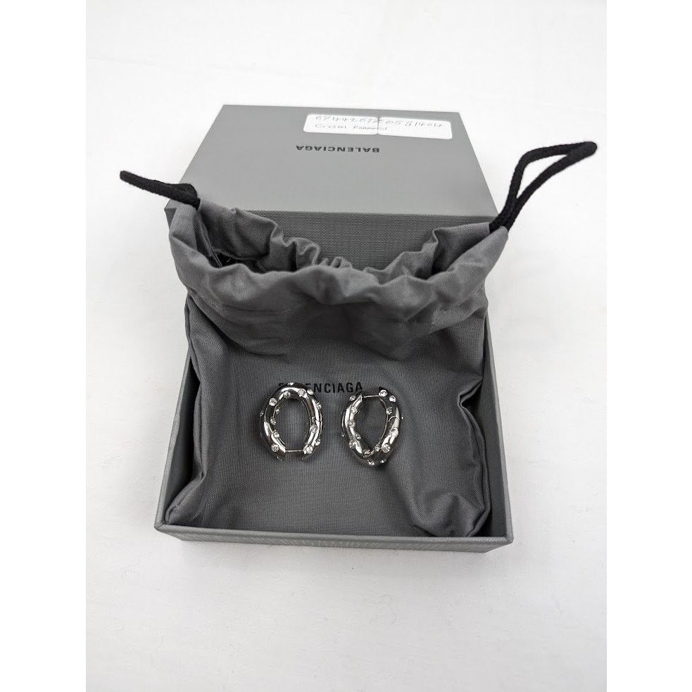 Balenciaga o1rshd1 Size: OS / Crystals Earrings in Silver Size ONE SIZE - 11 Thumbnail