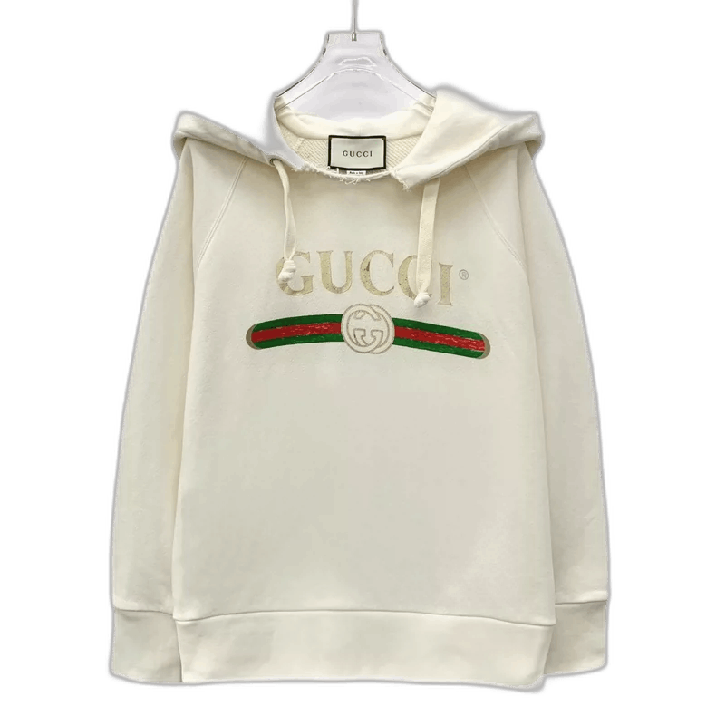 Gucci Gucci Logo Print Hooded Sweatshirt Size XXS / US 00 / IT 34 - 1 Thumbnail