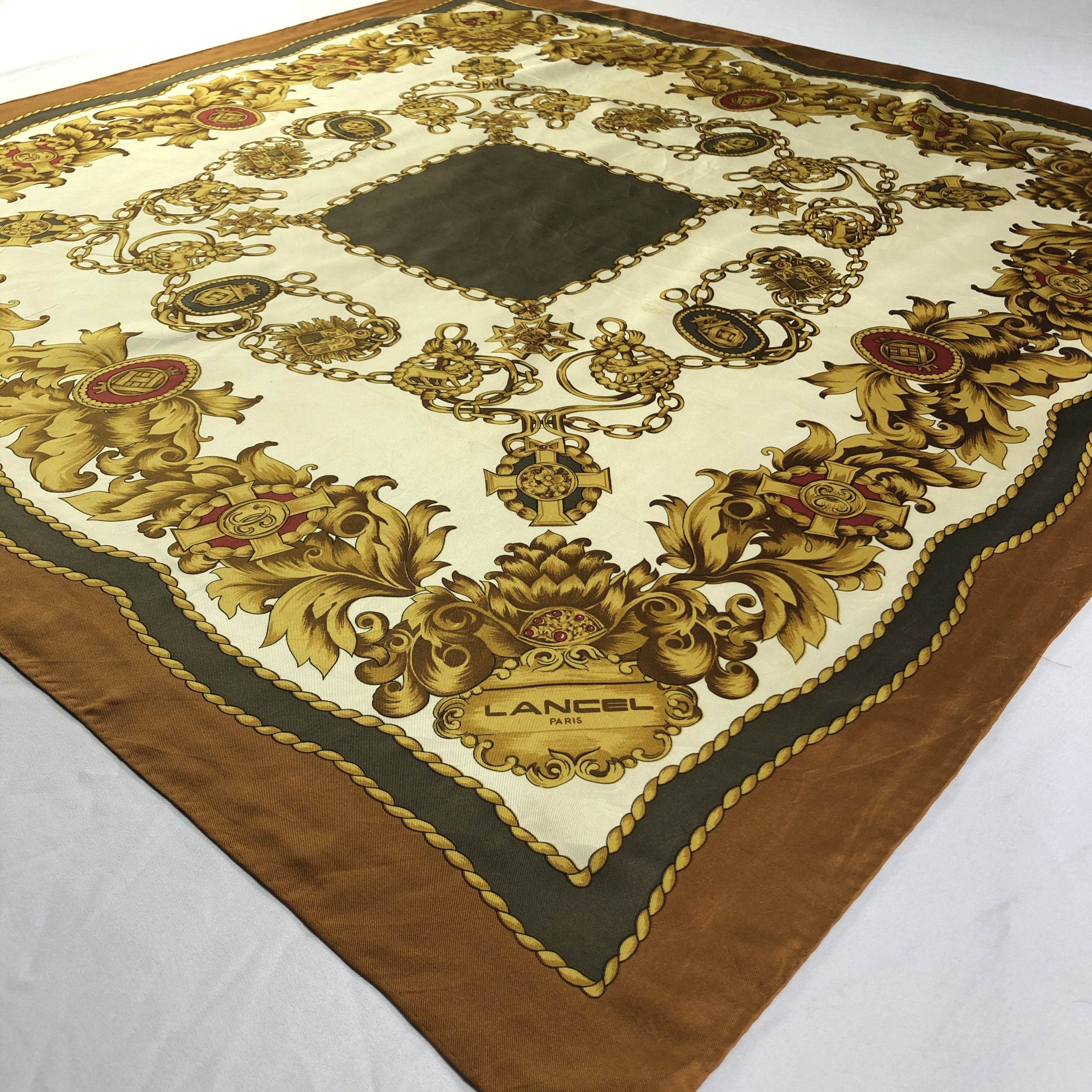 Lancel × Vintage Vintage Lancel Silk Scarf Size ONE SIZE - 3 Thumbnail