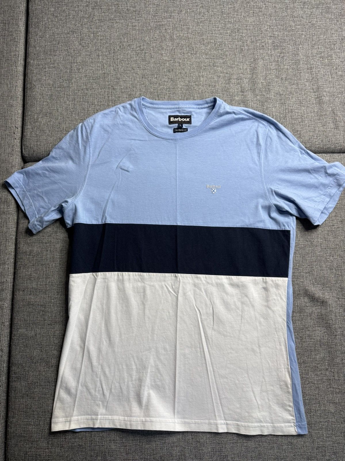 Barbour Barbour white nawy T-shirt Size US L / EU 52-54 / 3 - 1 Thumbnail