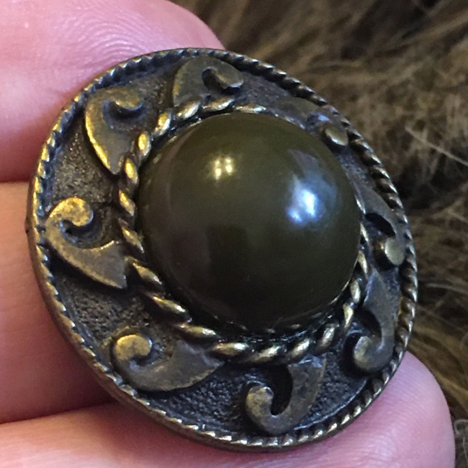 Jewelry Old world brass sun medallion cabochon earrings Size ONE SIZE - 3 Thumbnail