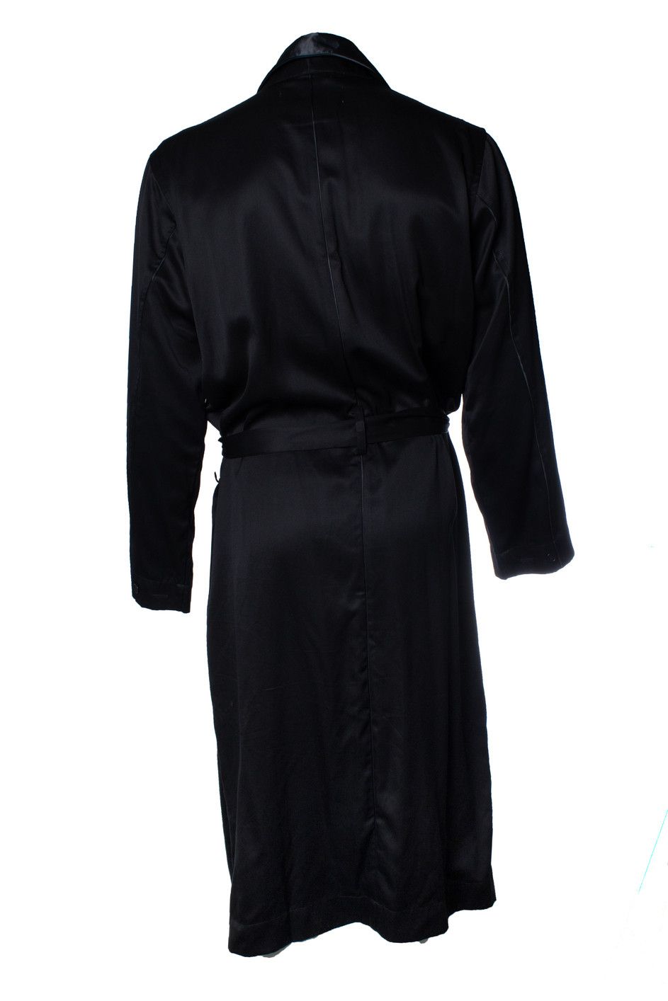 CDLP CDLP, Black silk long wrap robe Size US L / EU 52-54 / 3 - 2 Thumbnail
