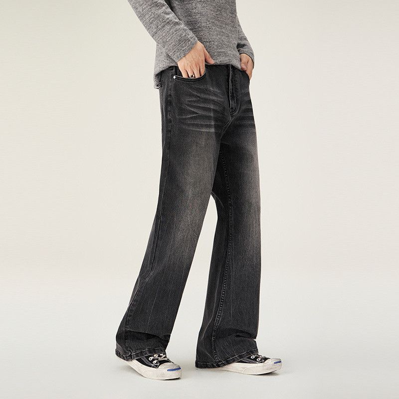 Japanese Brand High-street loose-fitting washed flared jeans for men Size US 32 / EU 48 - 4 Thumbnail