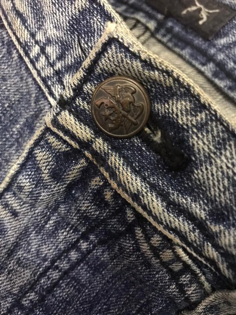 Hysteric Glamour 💥Vtg Japanese Roarguns Japan Art Denim Size US 31 - 9 Thumbnail