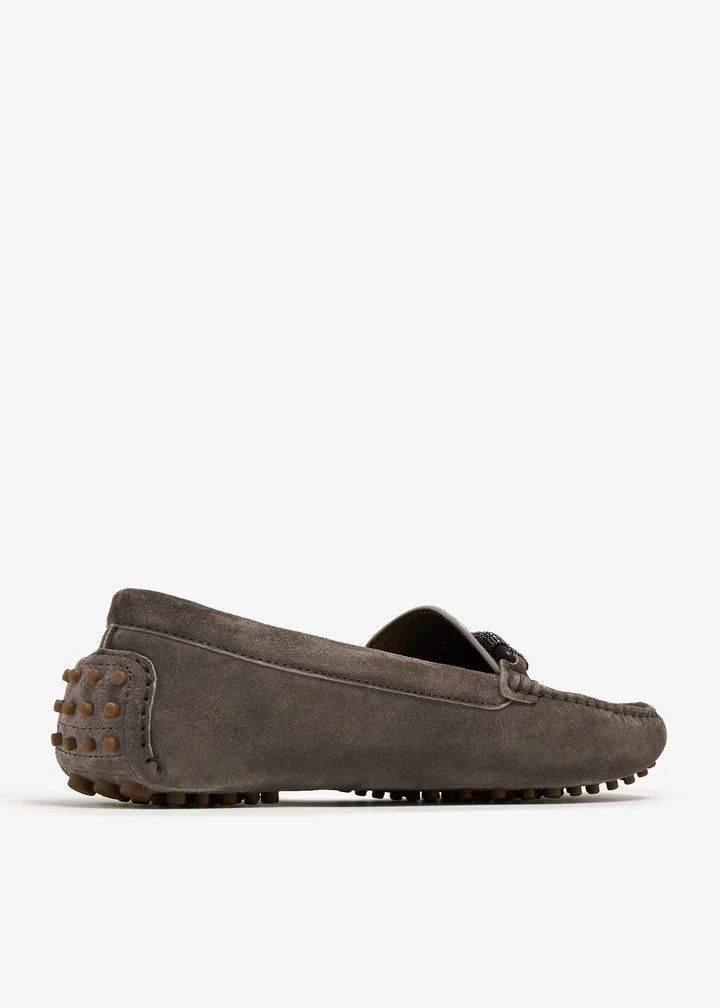 Brunello Cucinelli o1y0725 Leather Loafers in Taupe Gray Size US 10.5 / IT 40.5 - 2 Thumbnail