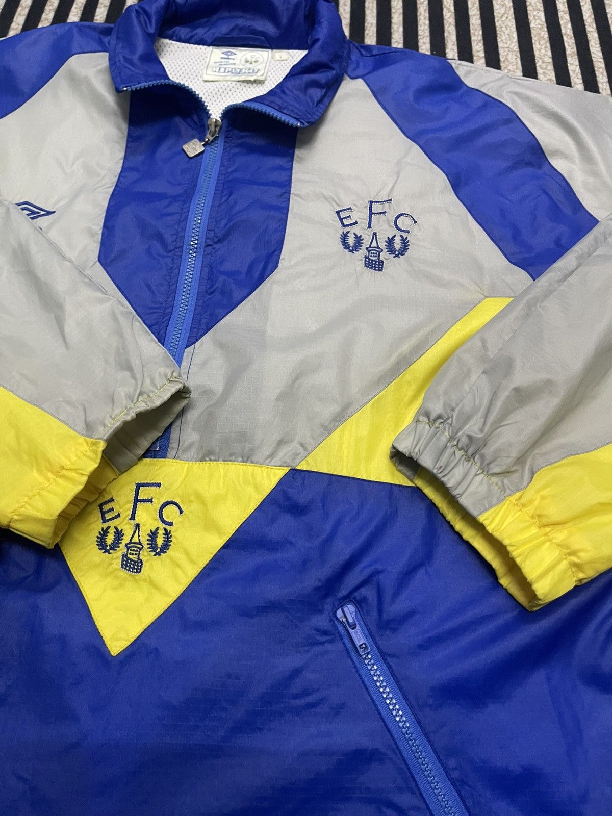 Umbro VINTAGE 1991-93 EVERTON FC HALF ZIPPER TRACKTOP JACKET Size US L / EU 52-54 / 3 - 10 Thumbnail