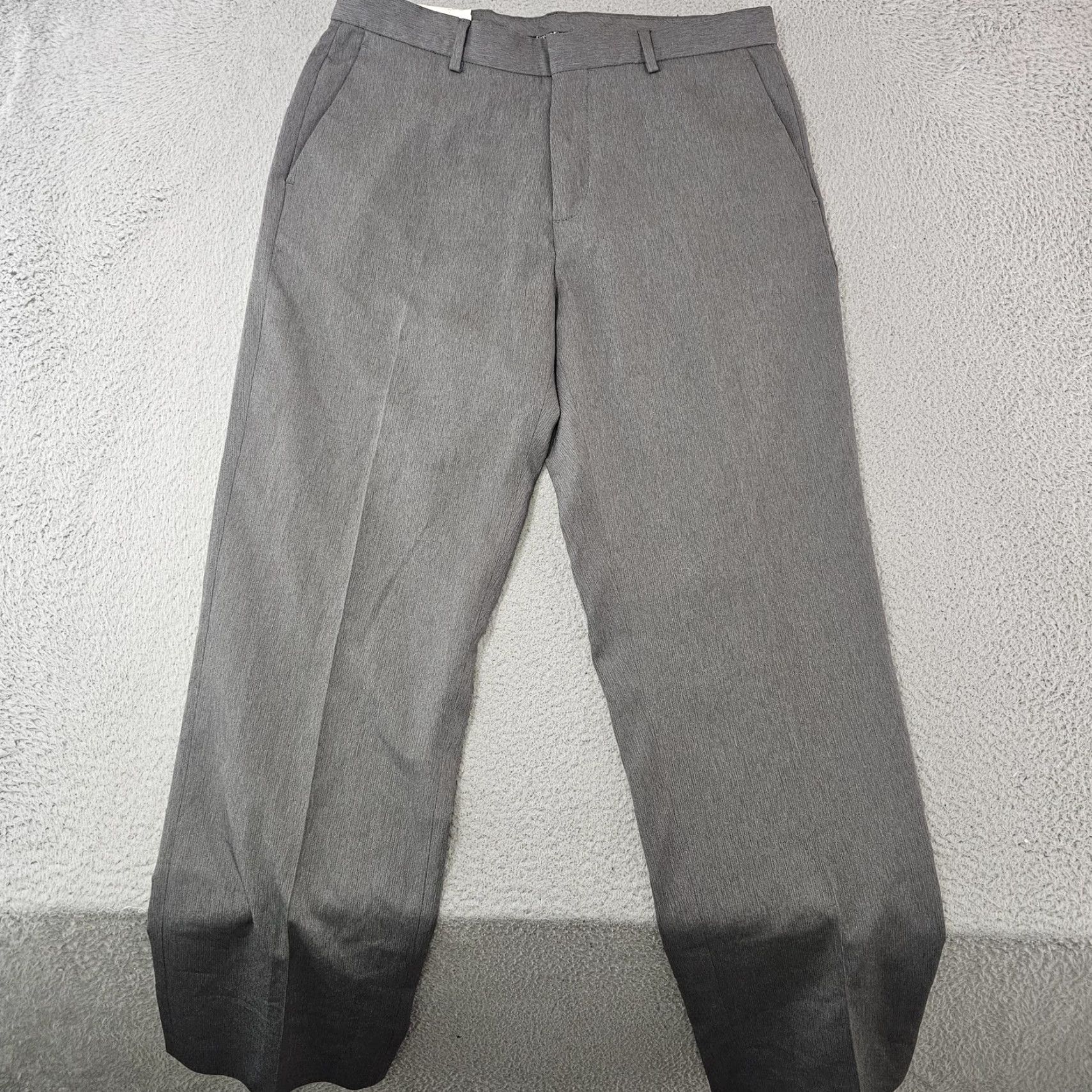 Calvin Klein Calvin Klein Pants Mens 30x30 Gray Straight Fit Dress Slacks Polyester Classic Size US 30 / EU 46 - 2 Thumbnail