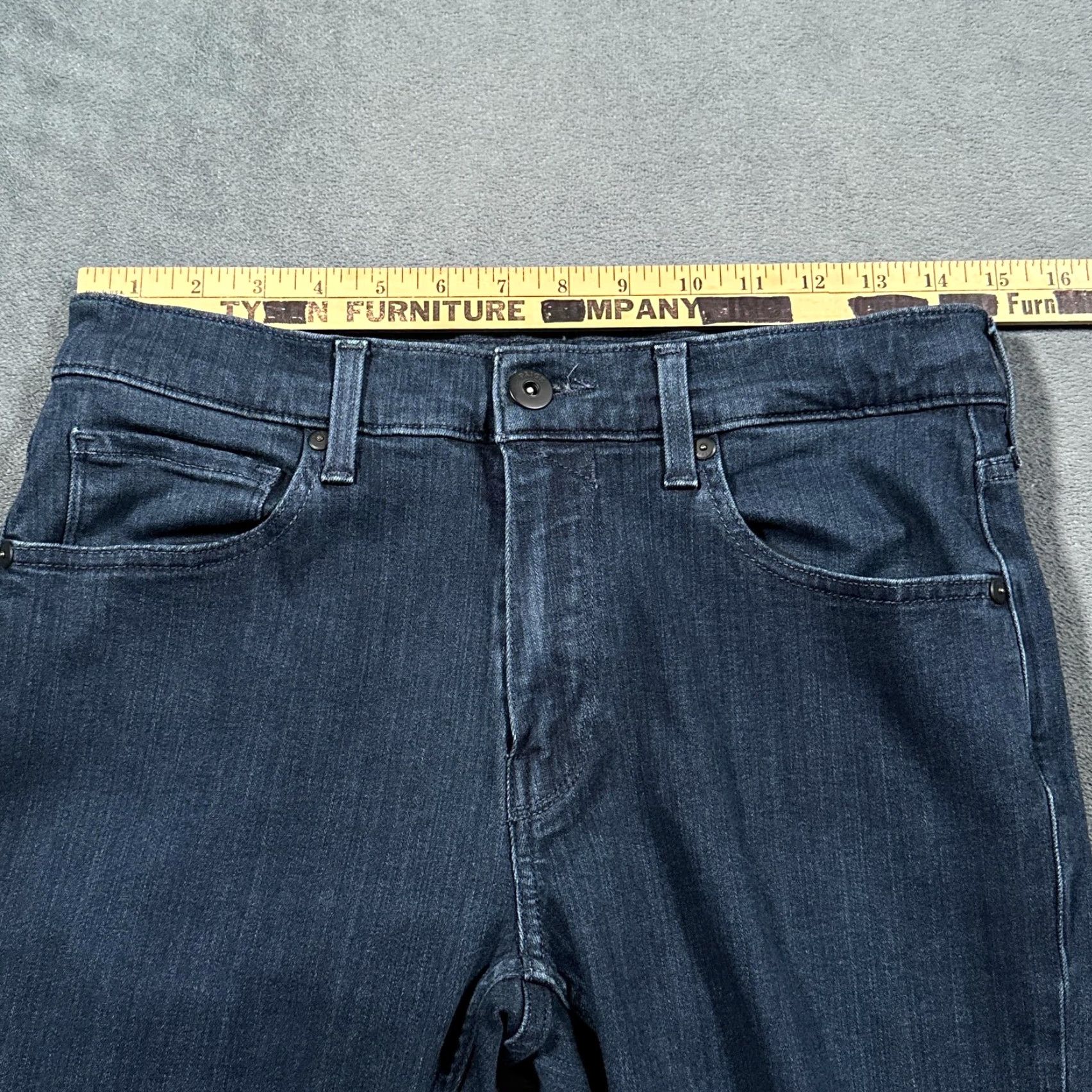 Paige Paige Federal Jeans Mens 31 Blue Slim Straight Leg Stretch Denim Dark Wash Pants Size US 31 - 6 Thumbnail