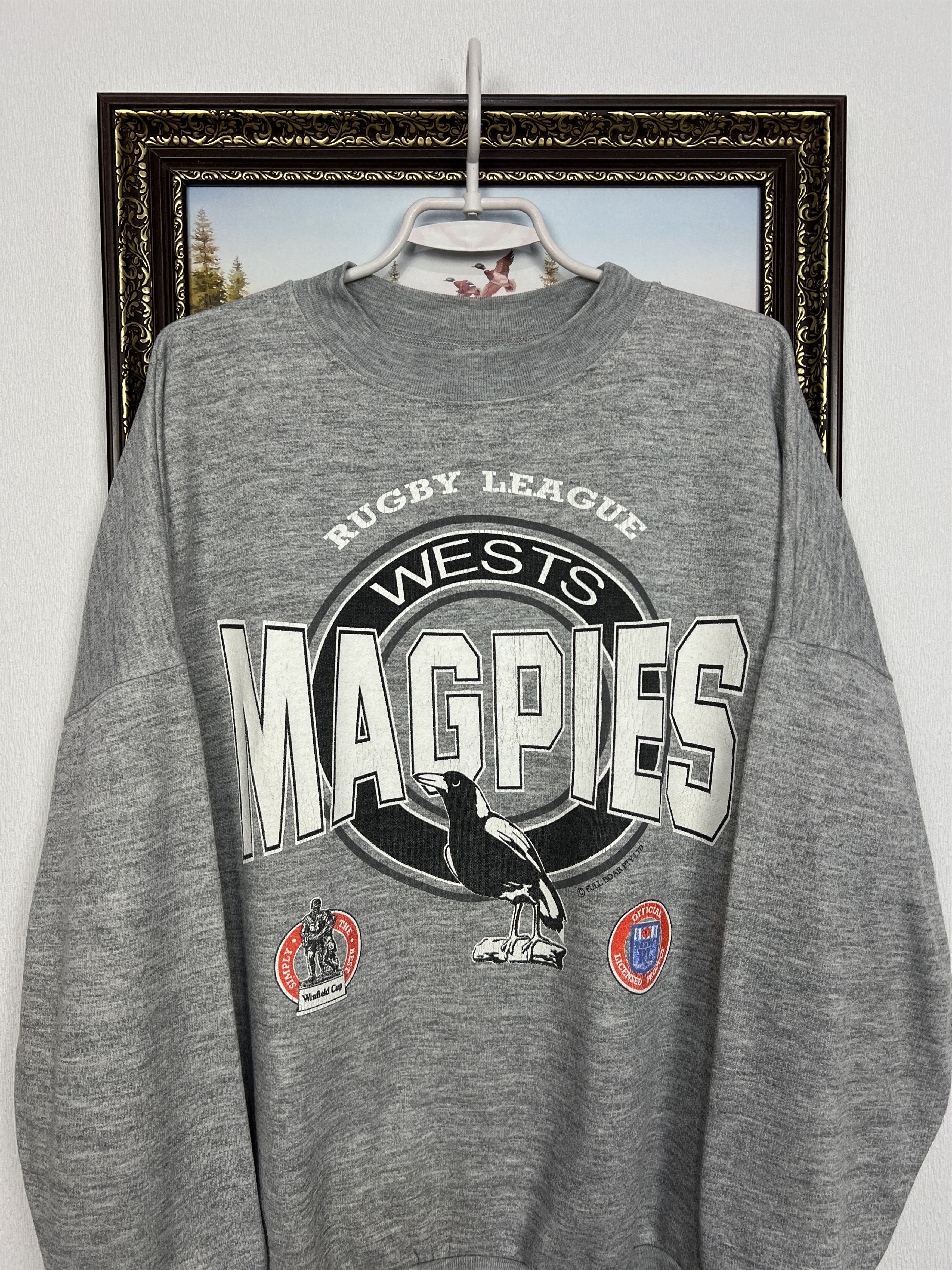 Vintage Vintage Western Suburbs Magpies Rugby Sweatshirt Crewneck Size US XL / EU 56 / 4 - 2 Thumbnail