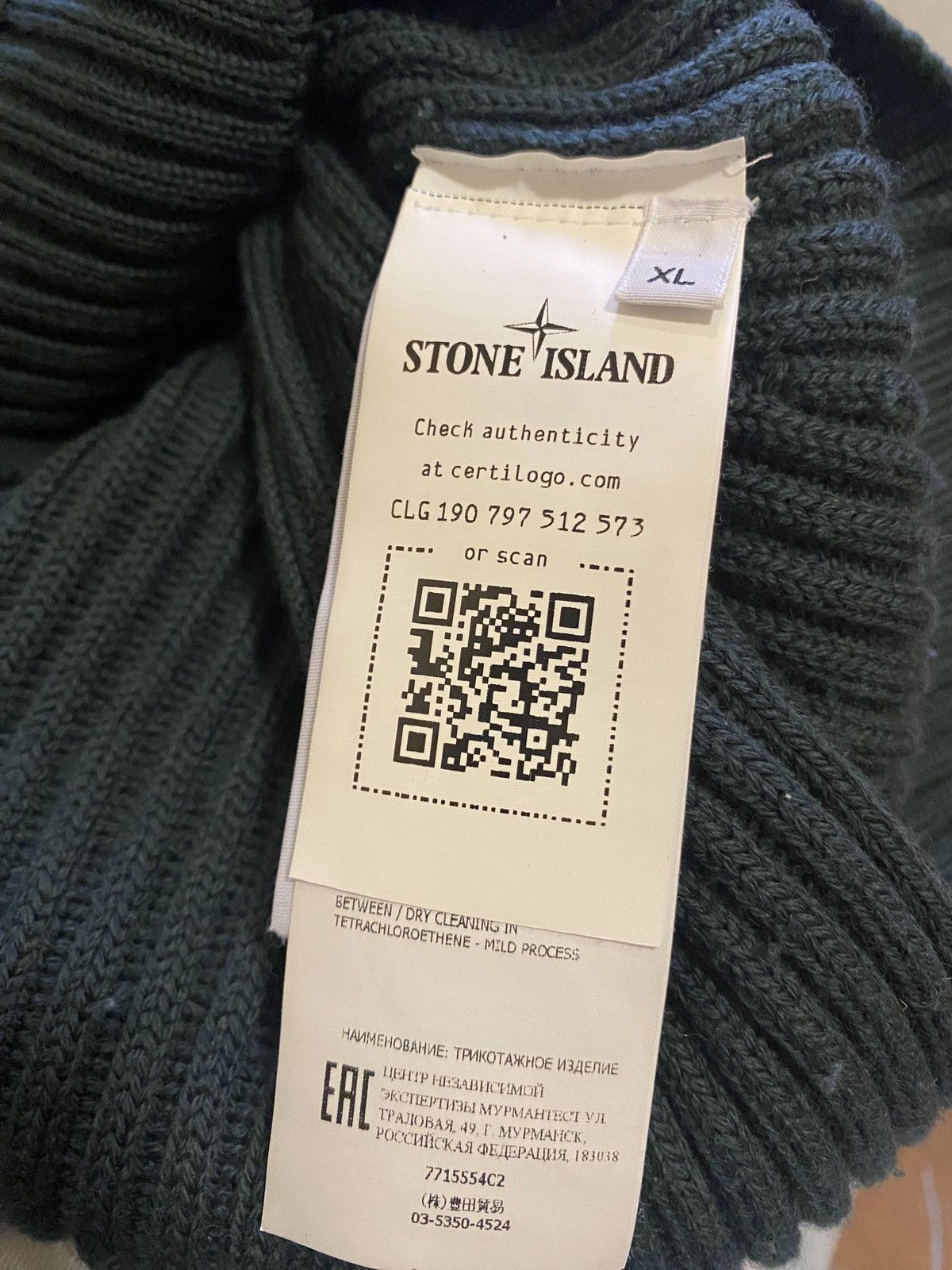 Stone Island Stone Island Knitwear Size US XL / EU 56 / 4 - 7 Thumbnail