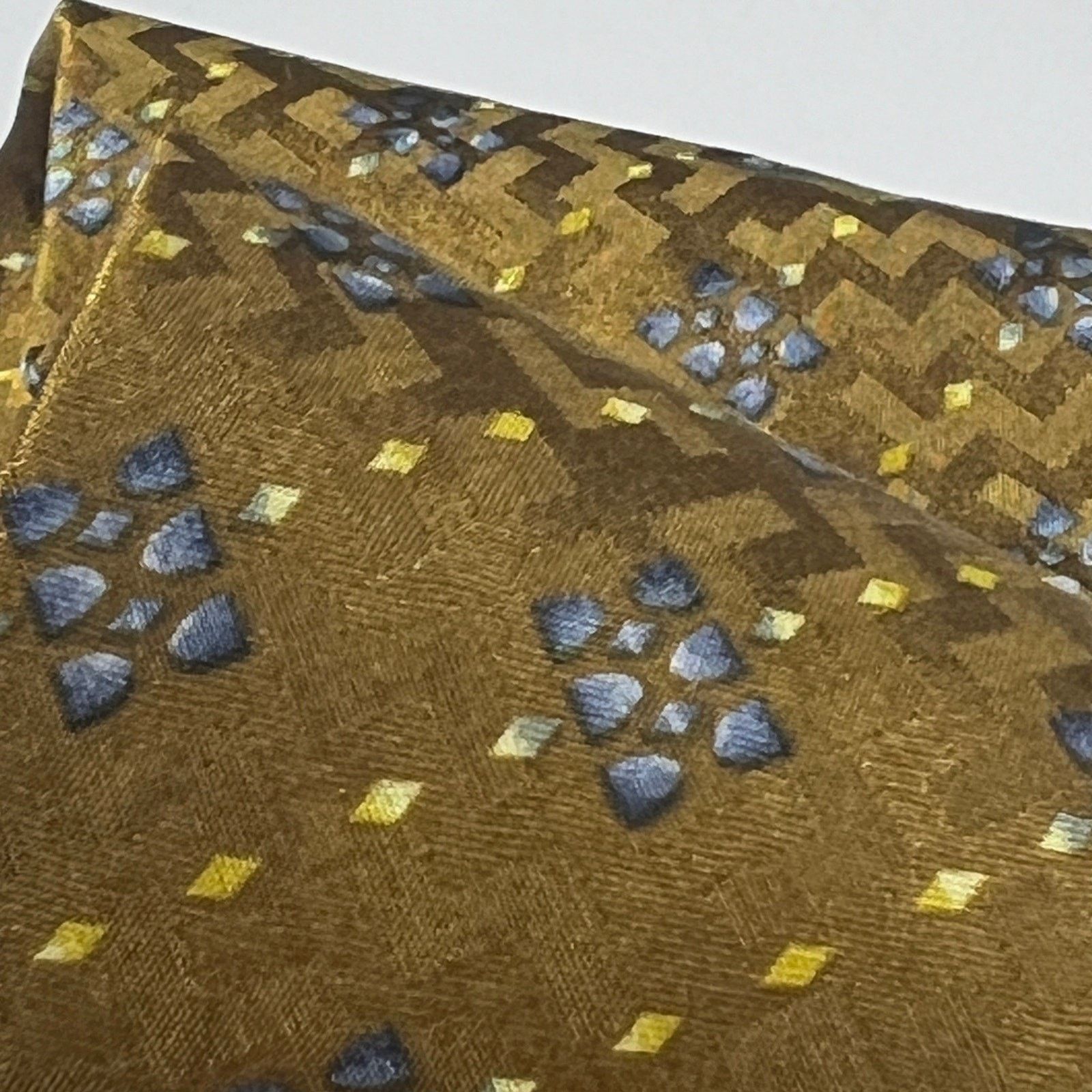 Calvin Klein Calvin Klein Collection Men Tie Gold 100% Silk Woven Necktie Size ONE SIZE - 5 Thumbnail