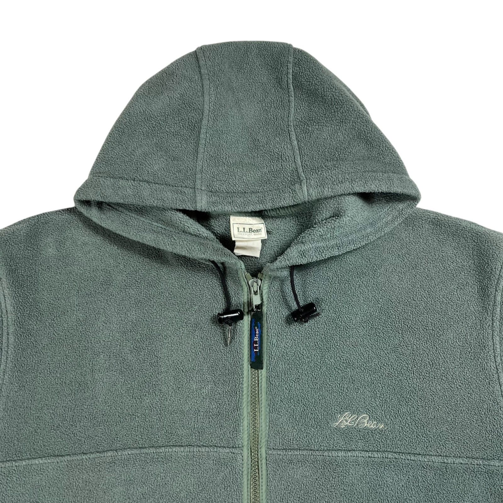 L.L. Bean × Vintage Vintage 90s L.L. Bean tea green full zip fleece hoodie (XL) Size US XL / EU 56 / 4 - 2 Thumbnail