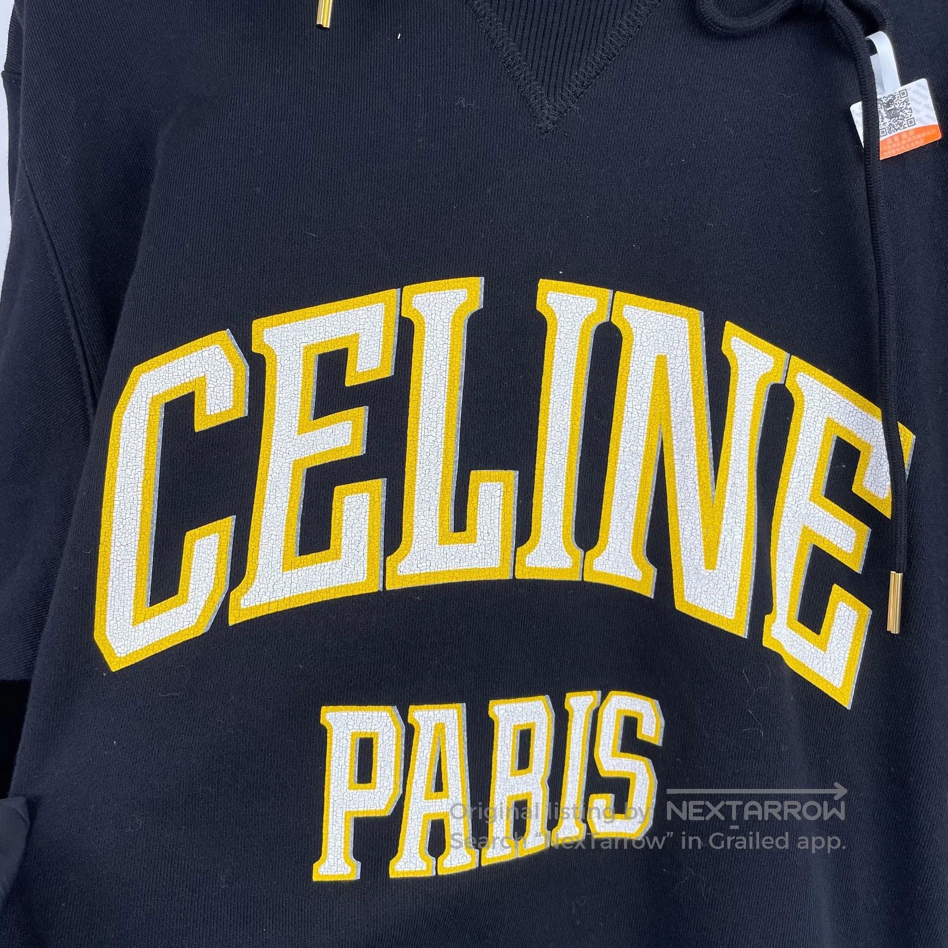 Celine CELINE Black logo cotton hoodie size XS| Size US XS / EU 42 / 0 - 3 Thumbnail