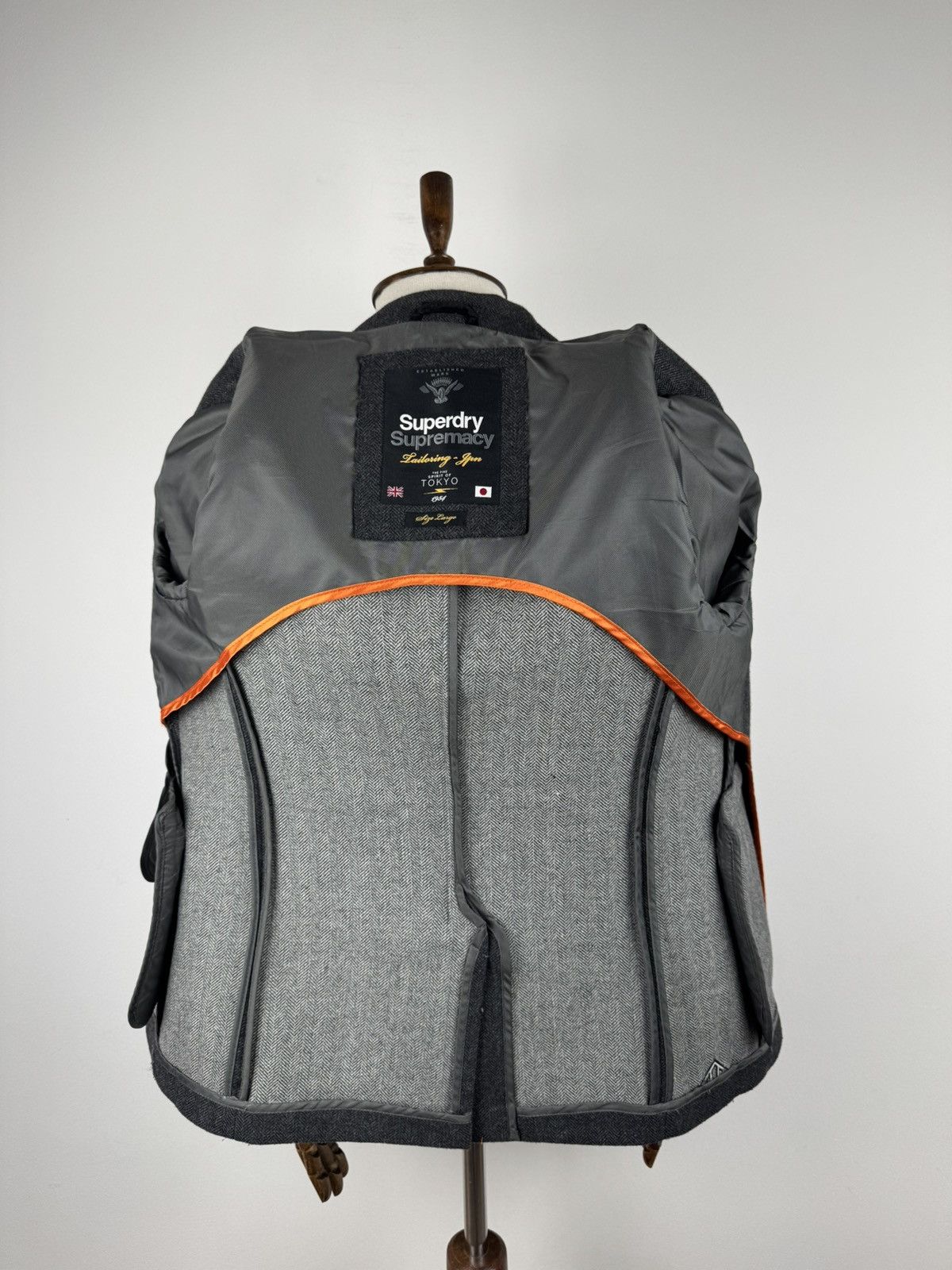 Superdry Men’s Supedry Supremacy Tough Tweed Jacket Gray Coat size L Size US L / EU 52-54 / 3 - 7 Thumbnail