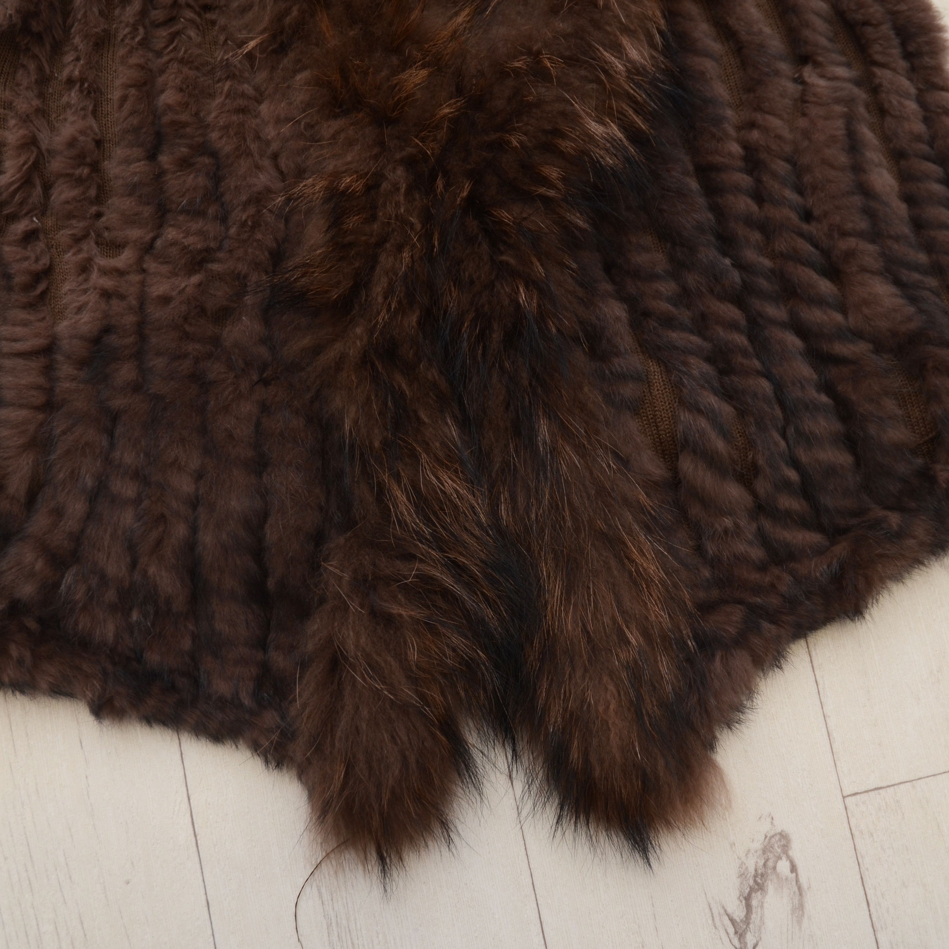 Vintage Oakwood Sleeveless Hooded Rabbit Fur Vest Y2K Avant-Garde Size L / US 10 / IT 46 - 7 Thumbnail