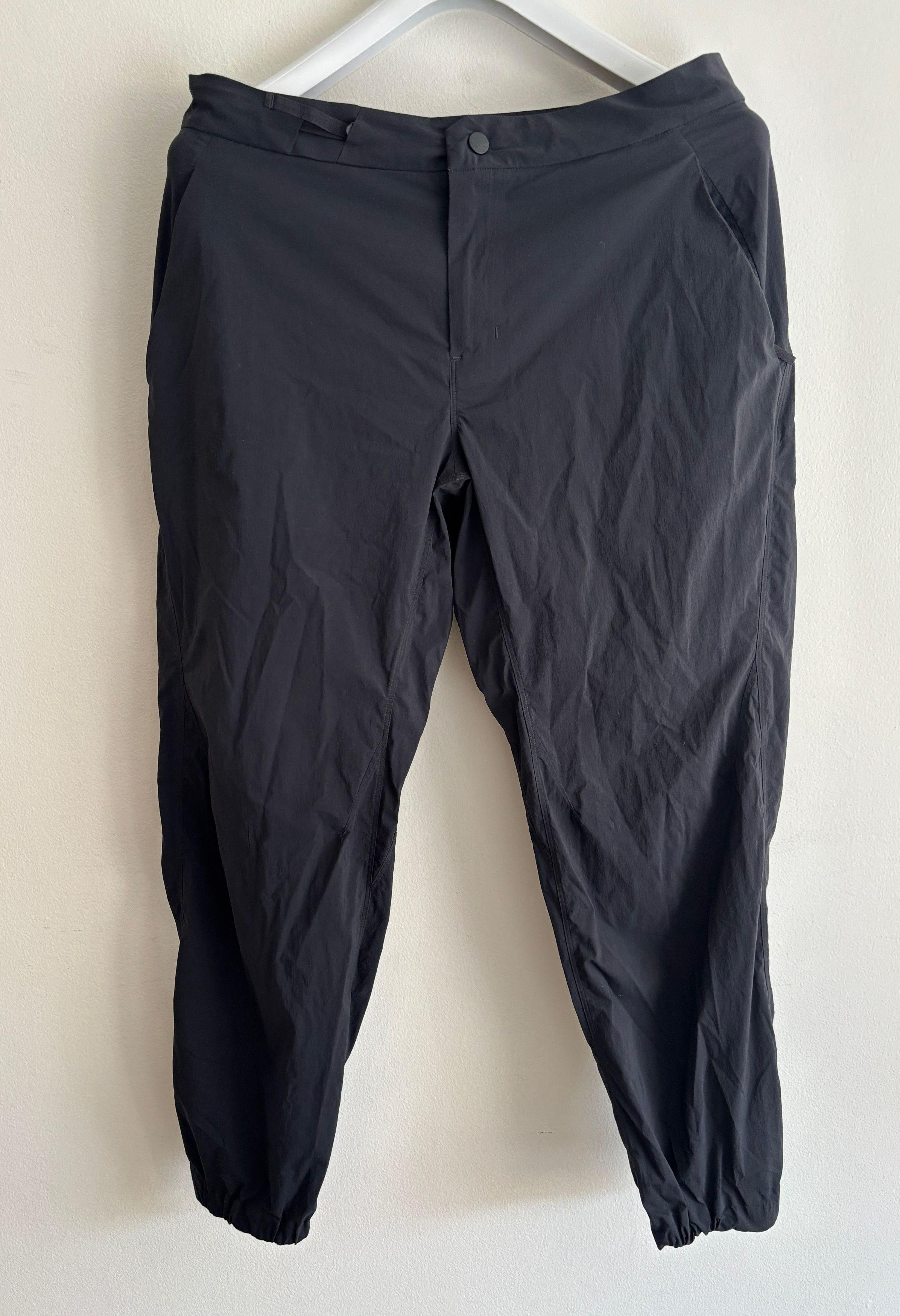 Black Nylon Acrople Joggers/ Hiking/ Running Pants- 32
