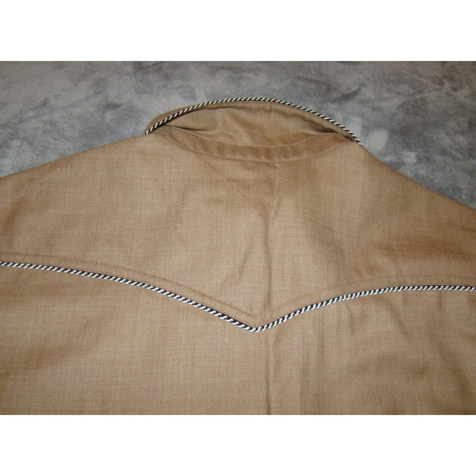 Pendleton VINTAGE Pendleton Zephyr Cloth Womens L Virgin Wool Long Sleeve Brown Yoked Snap Shirt Size L / US 10 / IT 46 - 8 Thumbnail
