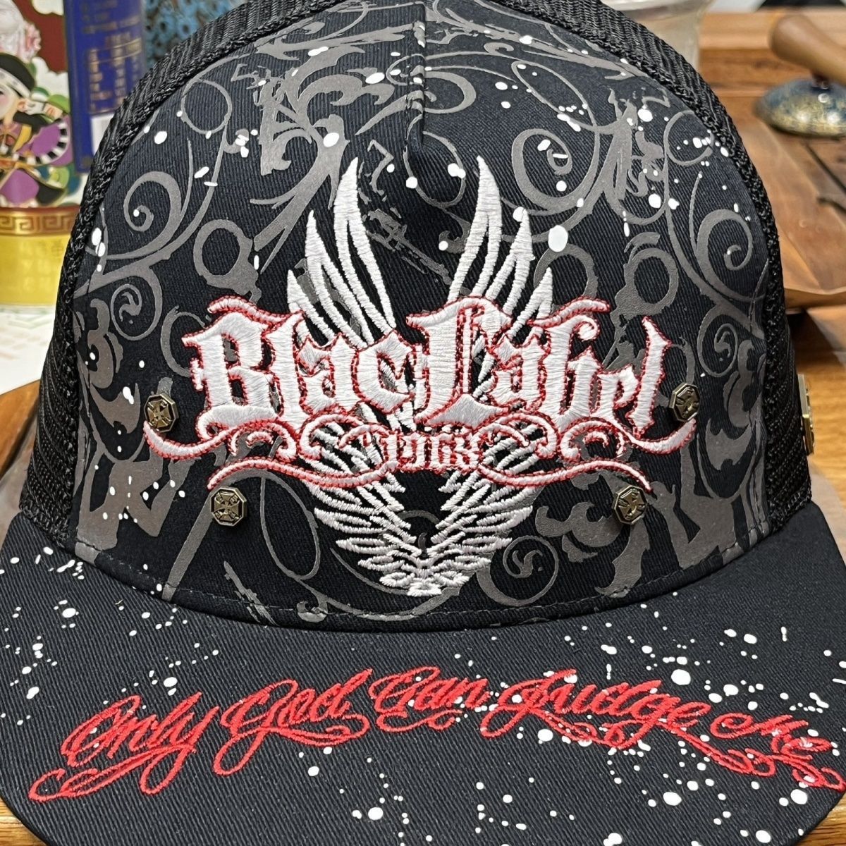 Black Label Black label grunge style trucker hat Size ONE SIZE - 1 Thumbnail