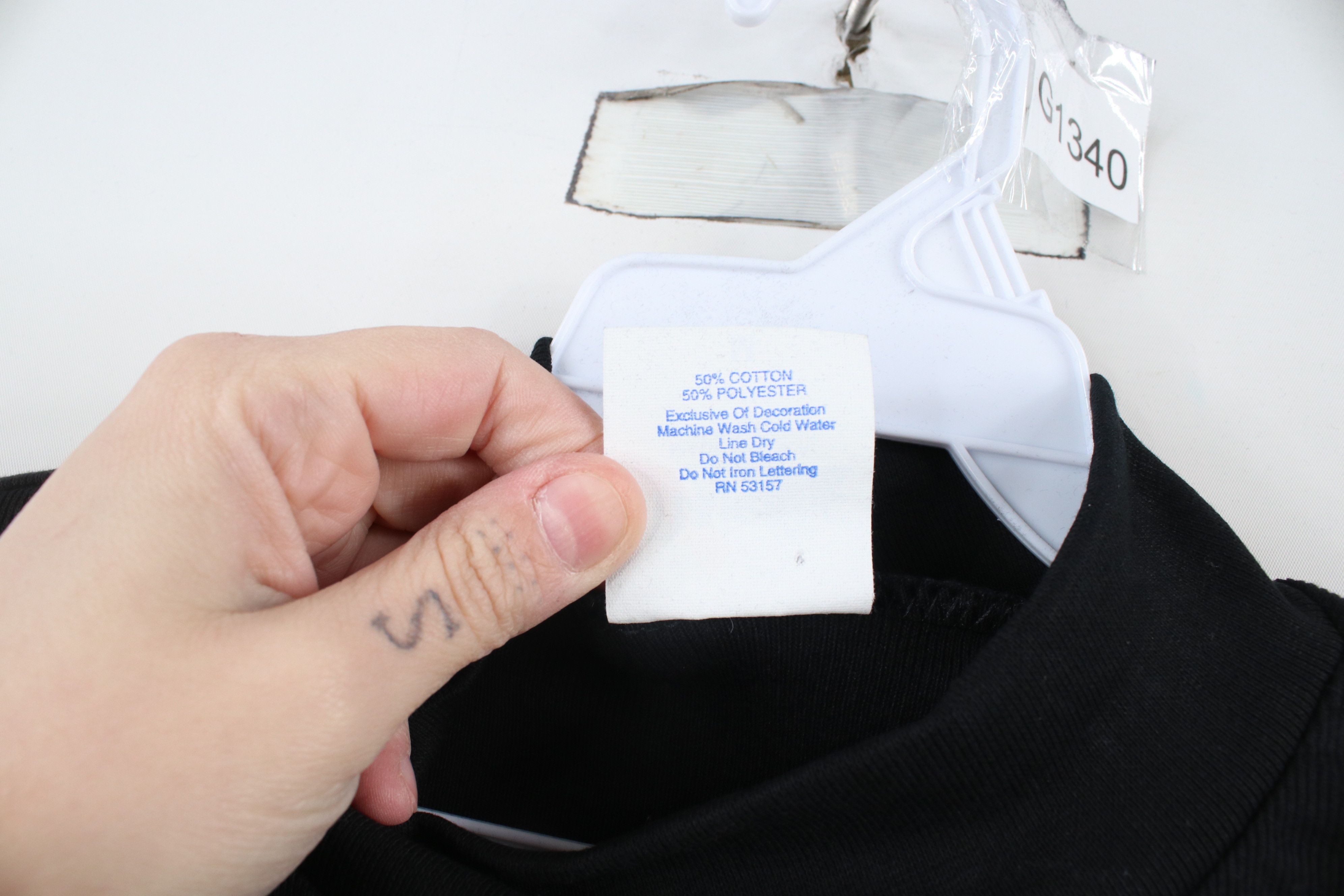 Majestic × Vintage Vintage 90s Majestic Ribbed Knit Mock Neck T-Shirt Black USA Size US M / EU 48-50 / 2 - 5 Thumbnail