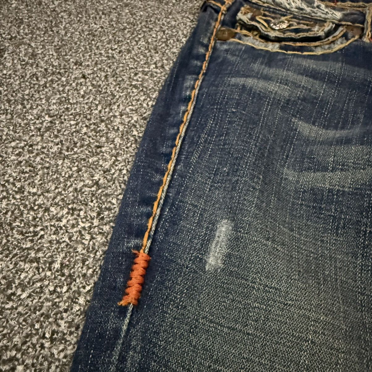 True Religion 🔥🇺🇸 Flared Sick True Religion Orange Archives y2k Denim Size US 29 - 11 Thumbnail