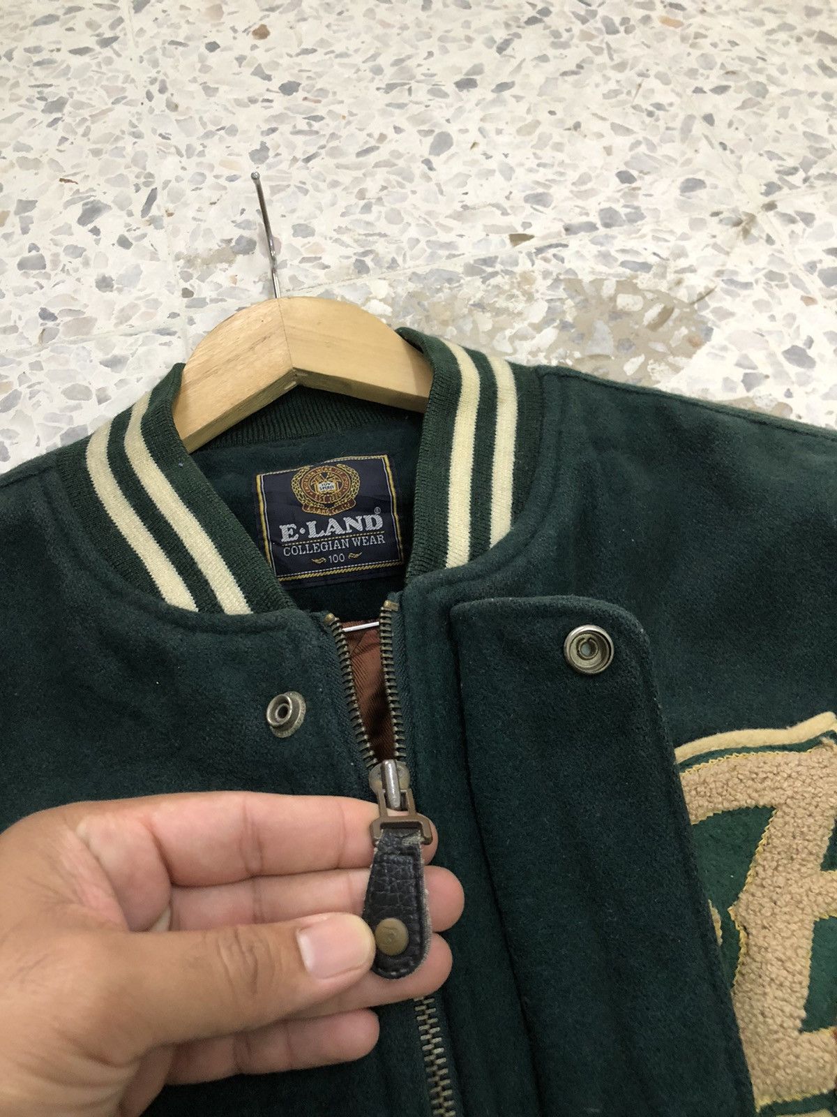 MLB Vtg 90s Ivy Spirit Baseball Team Varsity Jacket Arm Leather Size US L / EU 52-54 / 3 - 18 Thumbnail