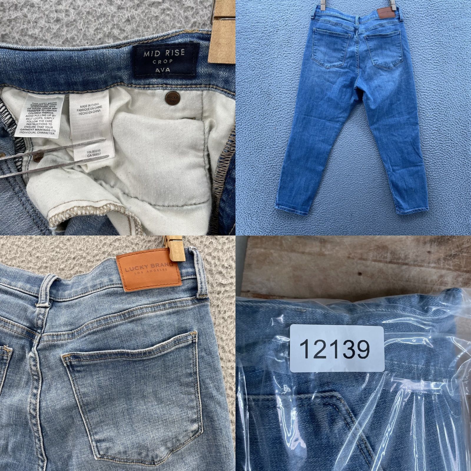 Lucky Brand Lucky Brand Jeans Women's 12/31 Mid Rise Crop Ava Denim Classic Comfort 90s Blue Size 34" / US 12 / IT 48 - 8 Thumbnail