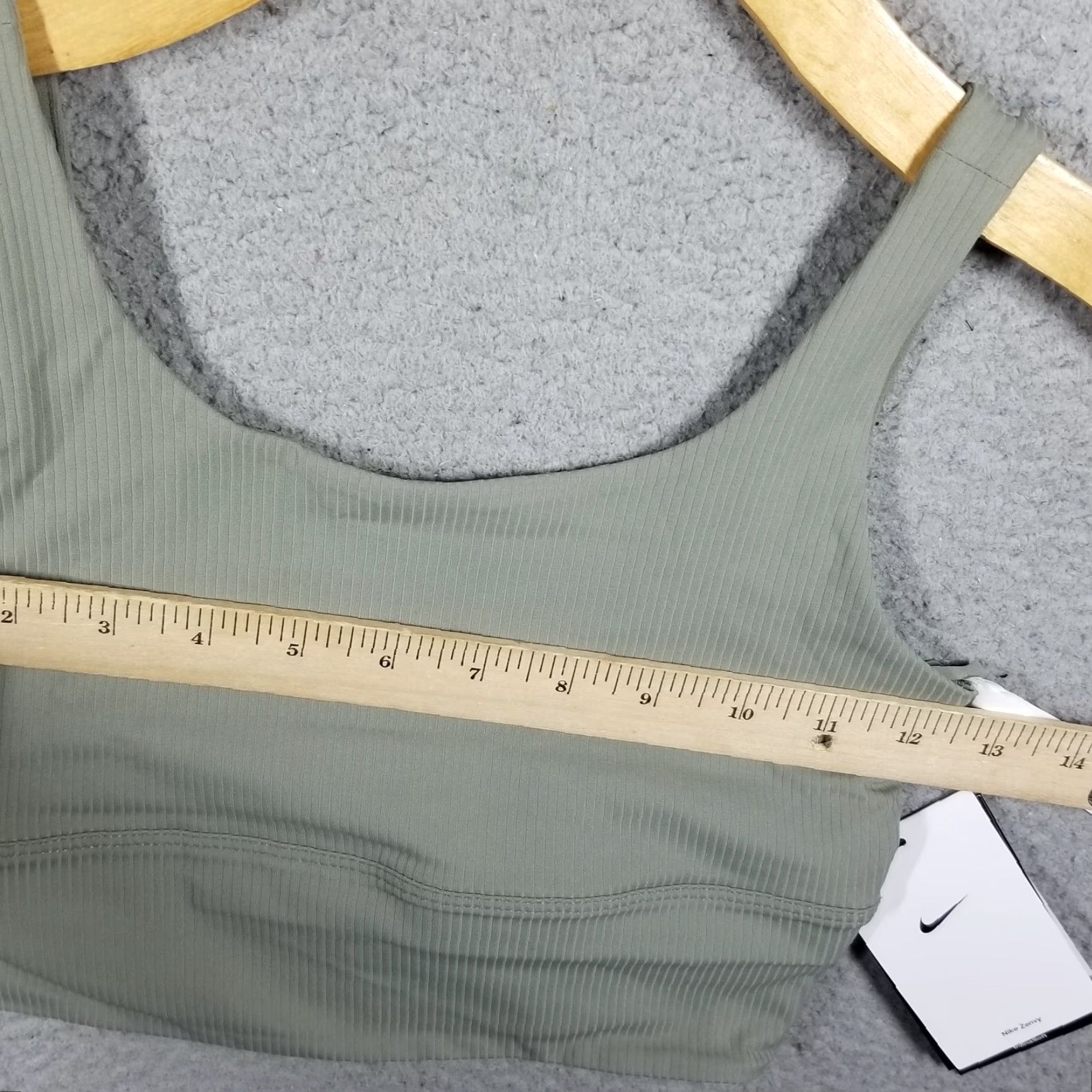 Nike Nike Women Sports Bra XS Light Army Support Padded Longline Activewear Size ONE SIZE - 6 Thumbnail