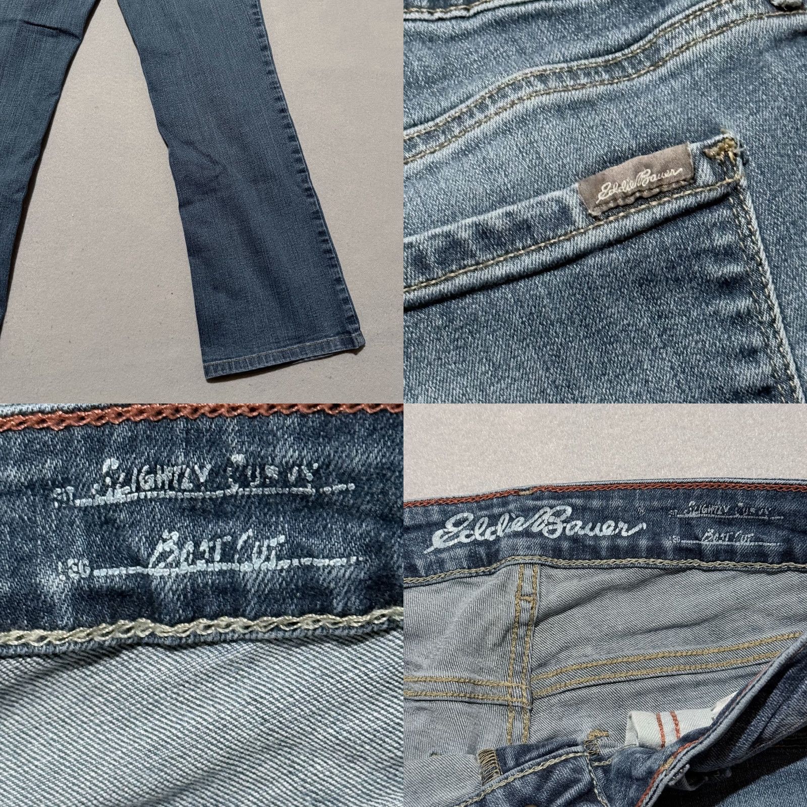 Eddie Bauer Eddie Bauer Jeans Bootcut Womens Medium Blue Pockets 5-Pocket Denim Regular Rise Mid 28x26 Size M Size 32" / US 10 / IT 46 - 8 Thumbnail