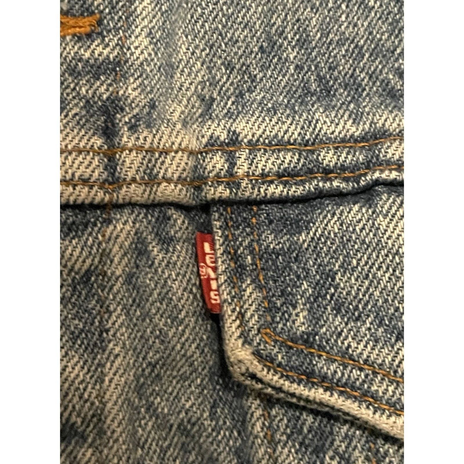 Levi's VINTAGE Levi's Trucker Jacket Mens S Wash Denim Cotton 90s 70507-4890 Left Sleeve Hole Staining | Levi's | Jacket Size US S / EU 44-46 / 1 - 4 Thumbnail