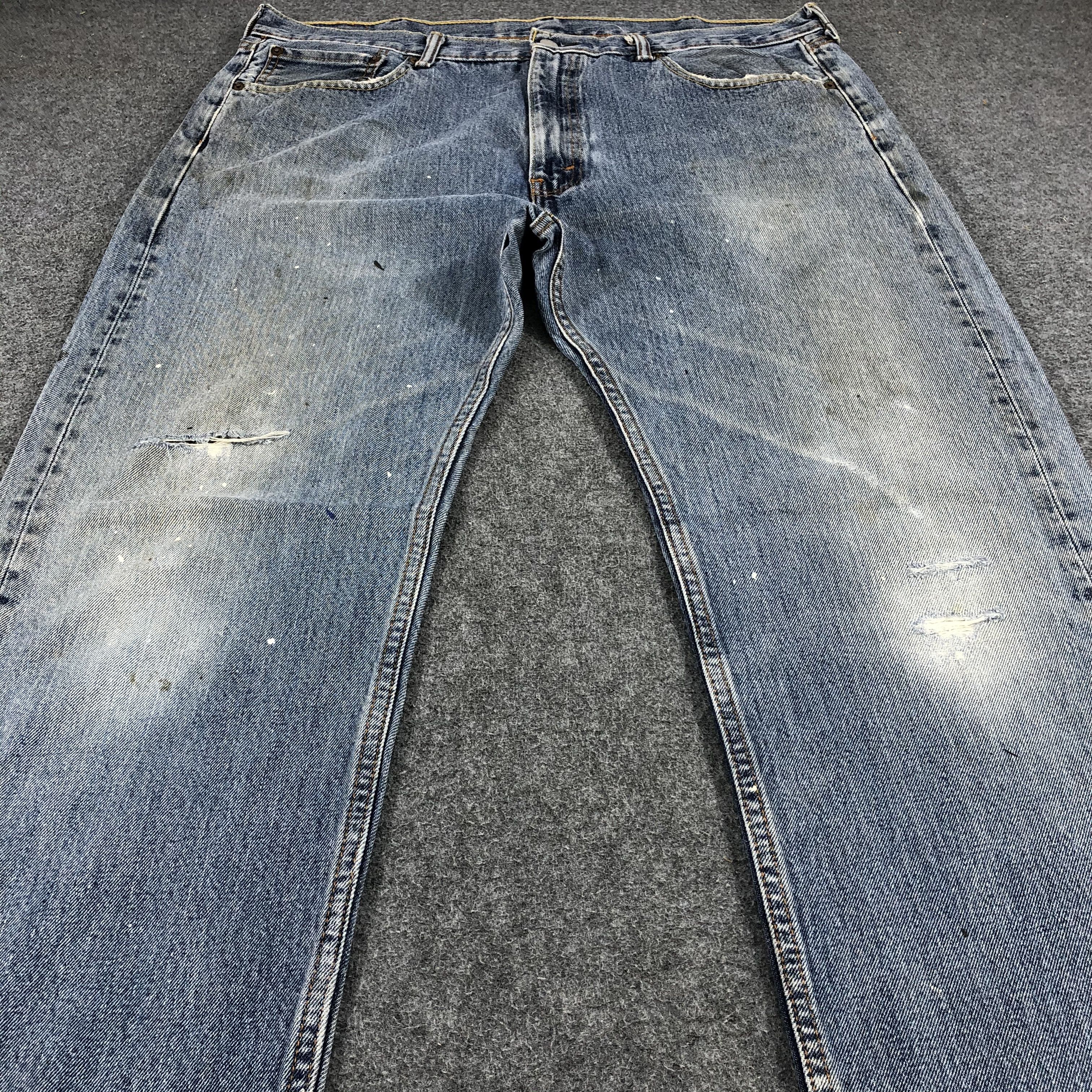 Levi's Vintage Blue Washed Levis 505 Jeans-J938 Size US 41 - 3 Thumbnail