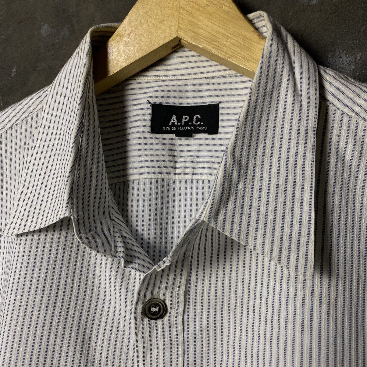 A.P.C. × Designer vintage apc stripped shirt s/s Size US L / EU 52-54 / 3 - 4 Thumbnail