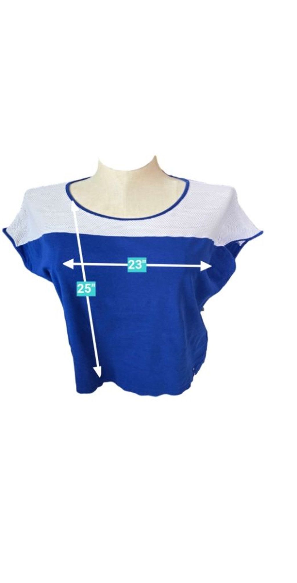 Lauren Ralph Lauren Women's Lauren Ralph Lauren Blue & White Short Sleeve Tee XL Size XL / US 12-14 / IT 48-50 - 4 Thumbnail
