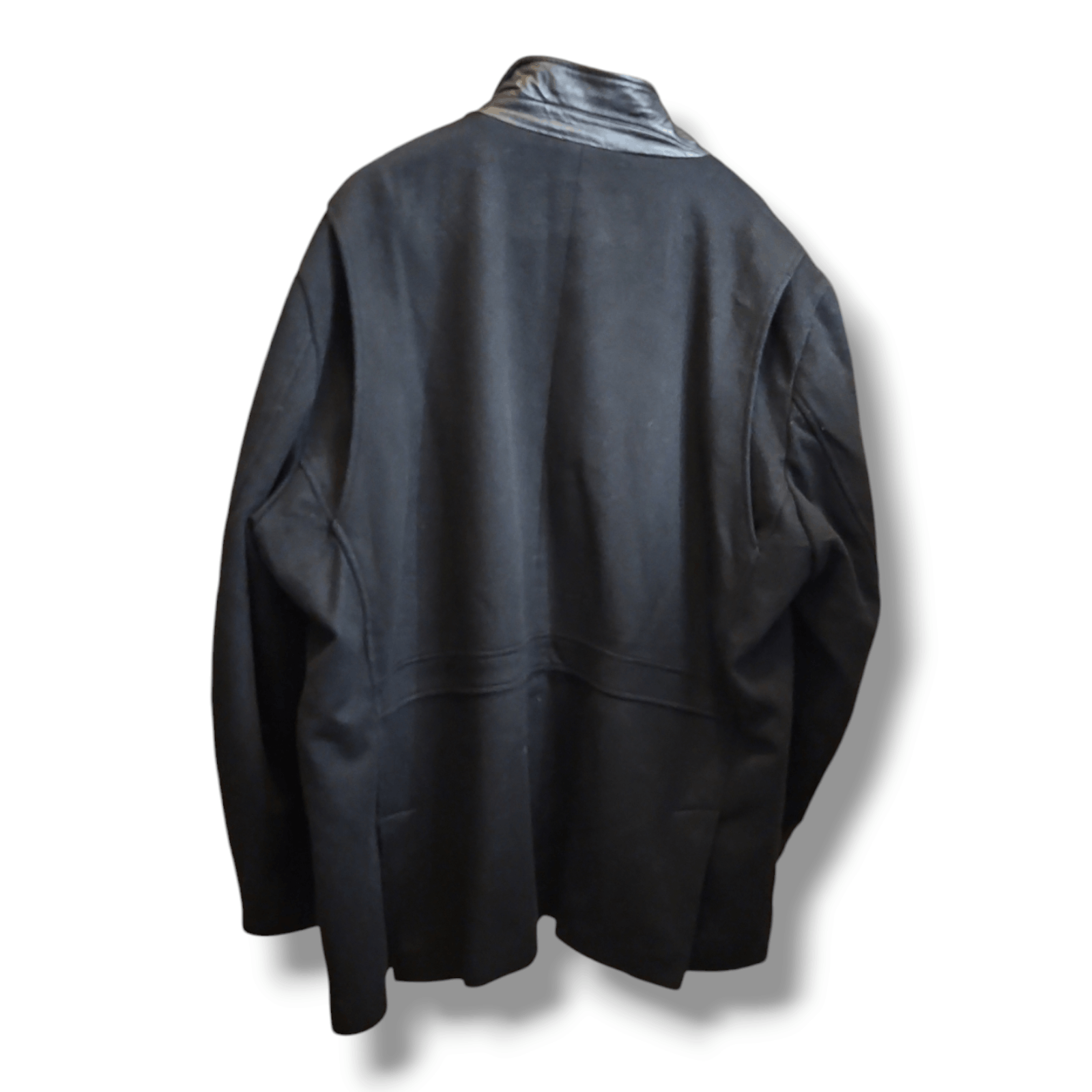 Michael Kors Black Virgin Wool Coat XXL Zip/Button Leather Collar Kors Size US XXL / EU 58 / 5 - 14 Thumbnail