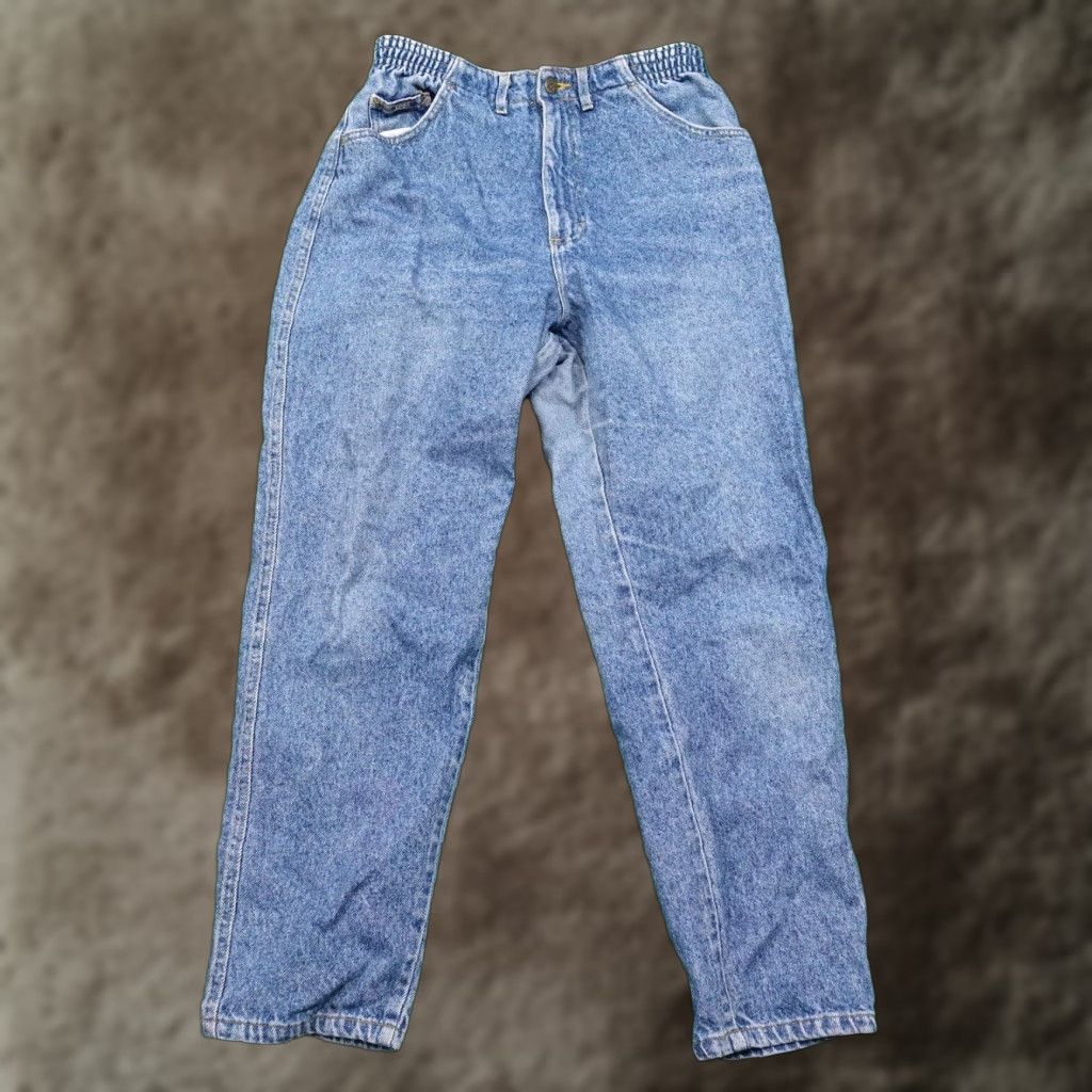 Lee VINTAGE LEE Denim Jeans Womens Size 12P Petite Blue Tapered (28x26) USA Made Size 34" / US 12 / IT 48 - 1 Thumbnail