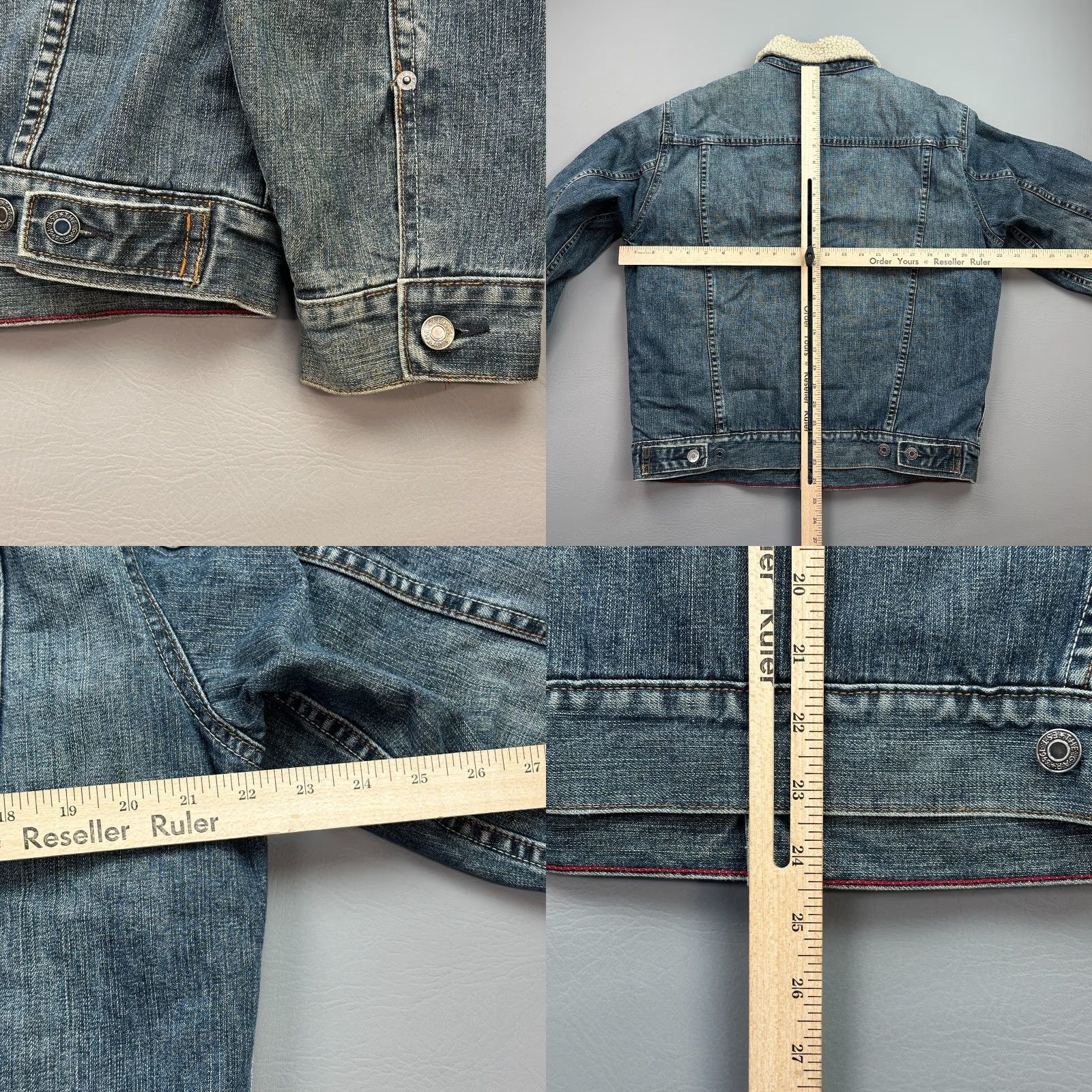 Gap Vintage Gap Jacket Mens S Denim Trucker Lined Sherpa Fleece Y2K Cool Casual Biker 80s 90s USA Mens Size US S / EU 44-46 / 1 - 9 Thumbnail