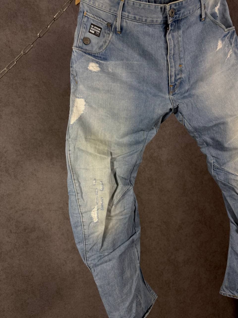 G-Star G Star Raw designer distressed denim jeans Size US 36 / EU 52 - 3 Thumbnail