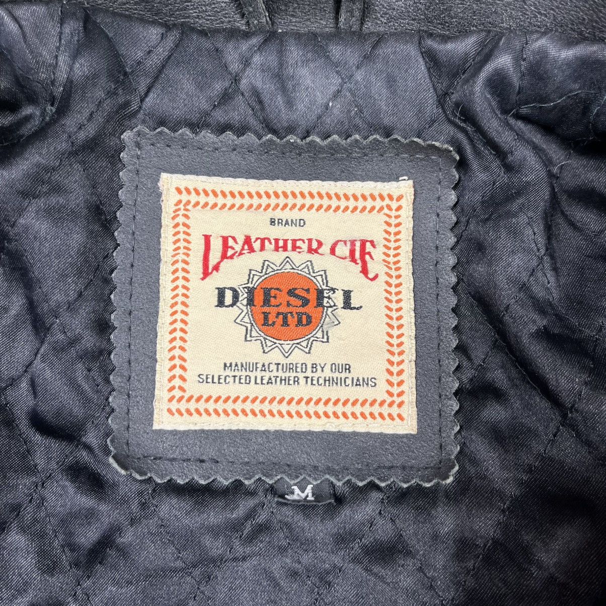 Diesel Vintage 90’s Diesel Leather Bomber Jacket Embroidered Logo Size US M / EU 48-50 / 2 - 17 Thumbnail