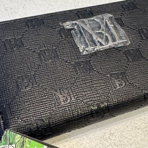 Badgley Mischka Badgley Mischka Black Vegan Leather Purse w/ Engraving Black Size ONE SIZE - 2 Thumbnail