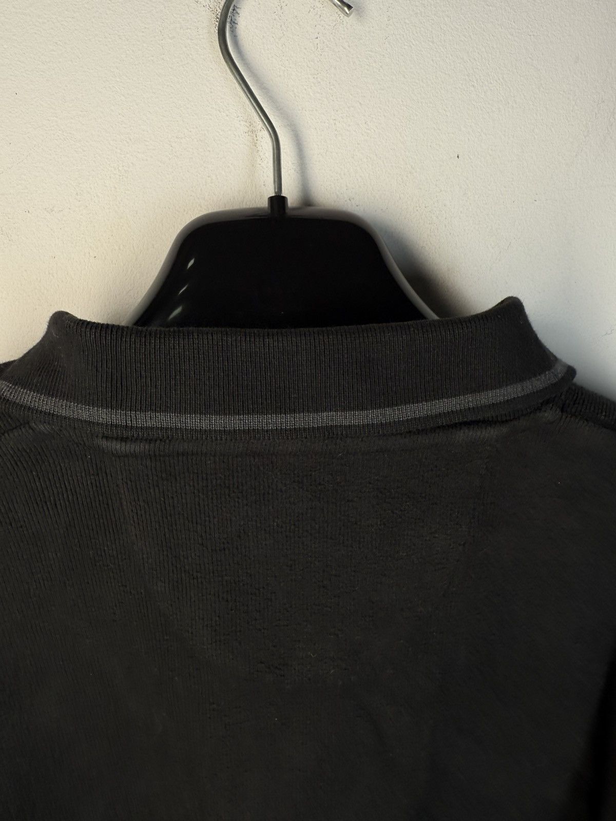 Yves Saint Laurent 90s YSL Sweatshirt 1/4 Black Vintage Quarter Zip Sweater Size US XXL / EU 58 / 5 - 12 Thumbnail
