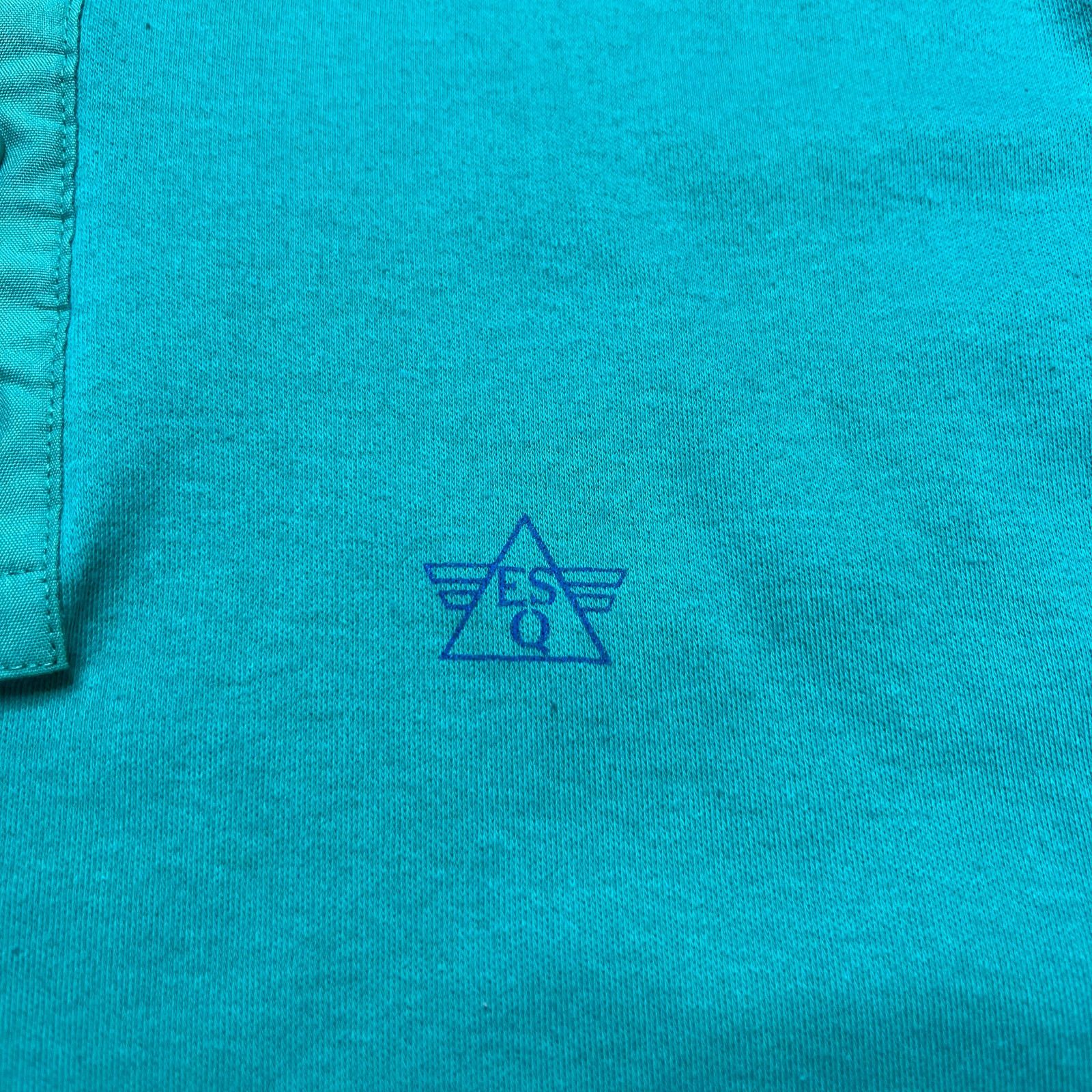 Vintage Vintage Esquire Henley Shirt Mens Large Green Teal Blue 90s Size US L / EU 52-54 / 3 - 7 Thumbnail