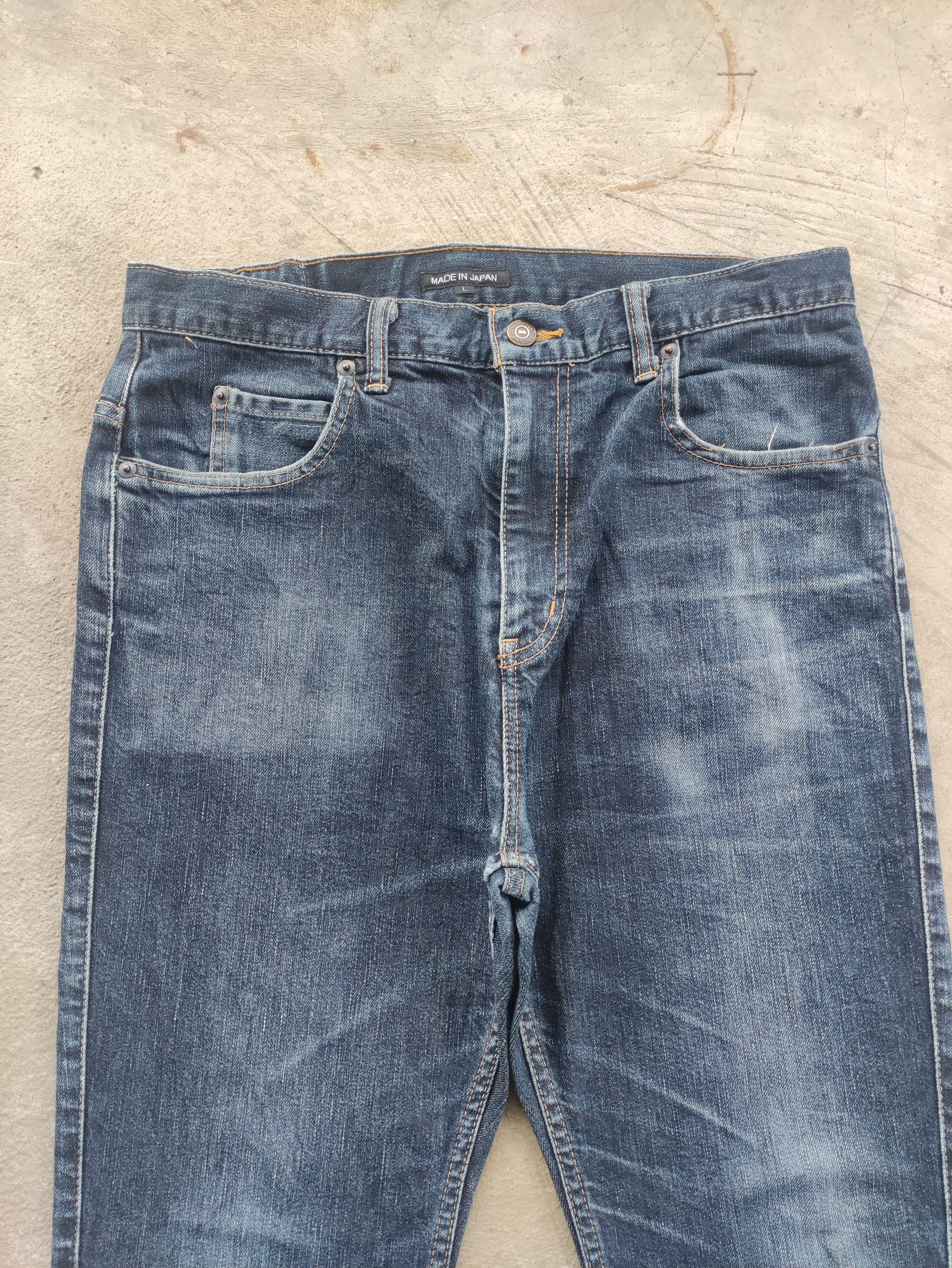 Beams Plus Vintage Beam Japan Jean Distressed Faded Denim Size US 33 - 3 Thumbnail