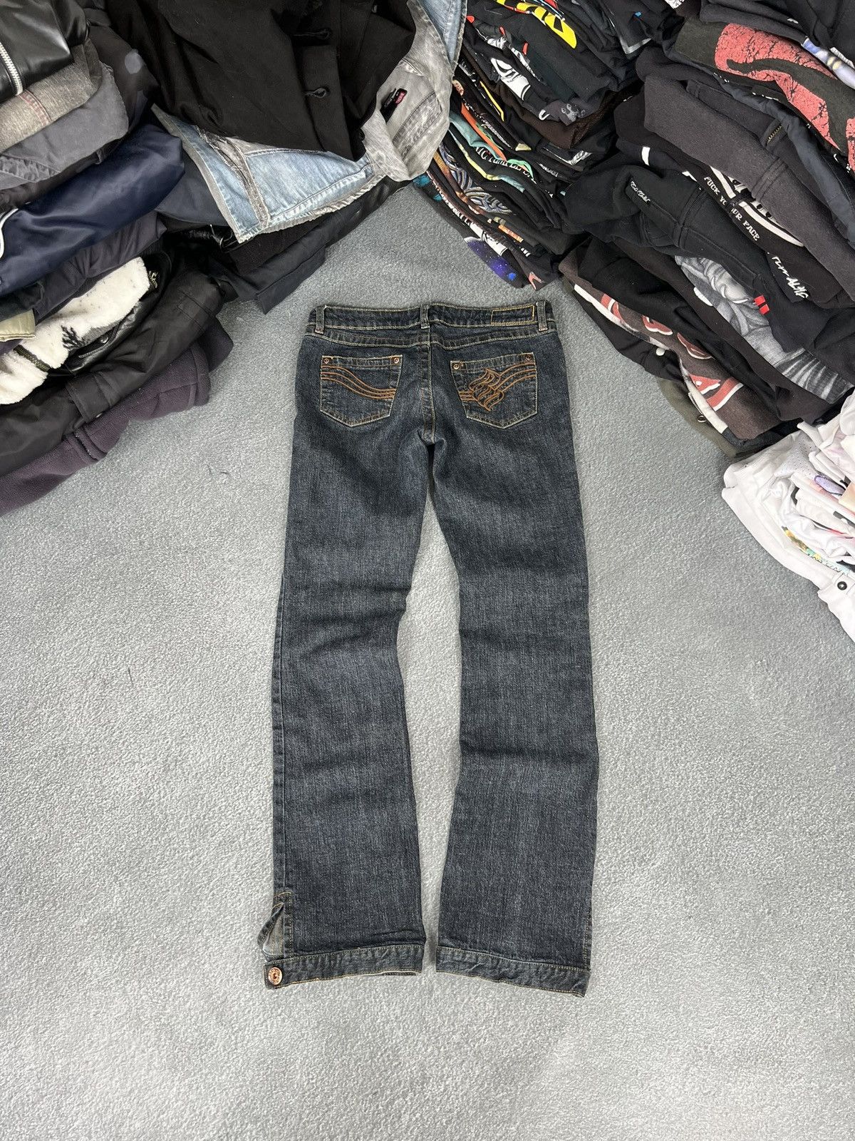 Rocawear Rocawear Women Denim Jeans 3/4 Flare Bootcut Low Rise Casual Size 27" / US 4 / IT 40 - 9 Thumbnail