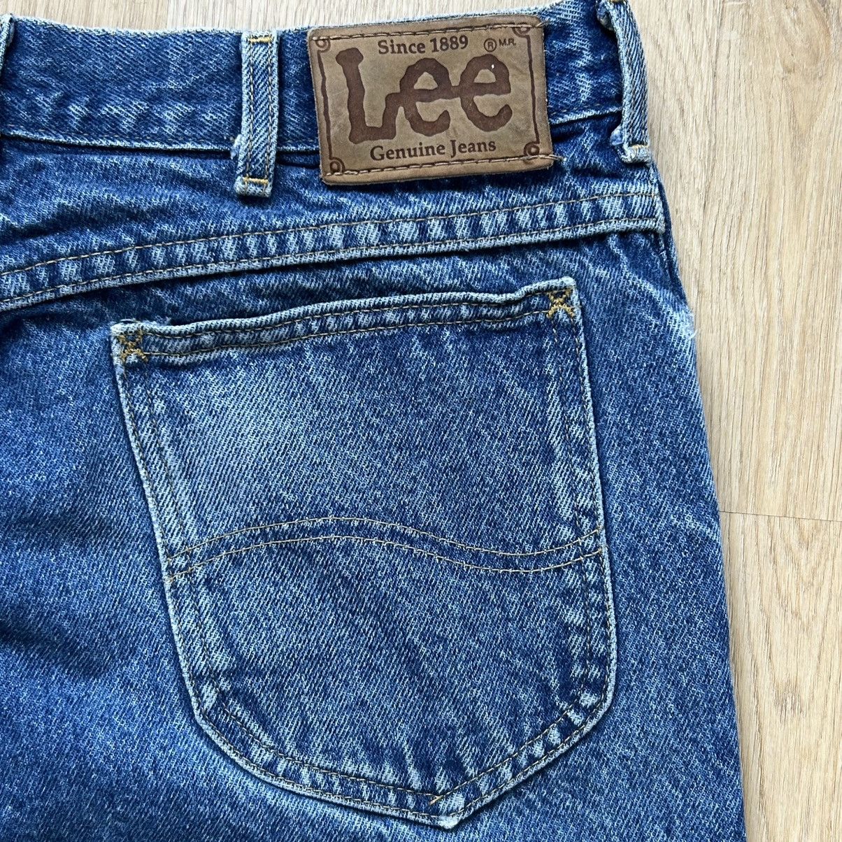 Lee Vintage 90s Lee Dark Wash Distressed Denim Jeans Size US 32 / EU 48 - 10 Thumbnail